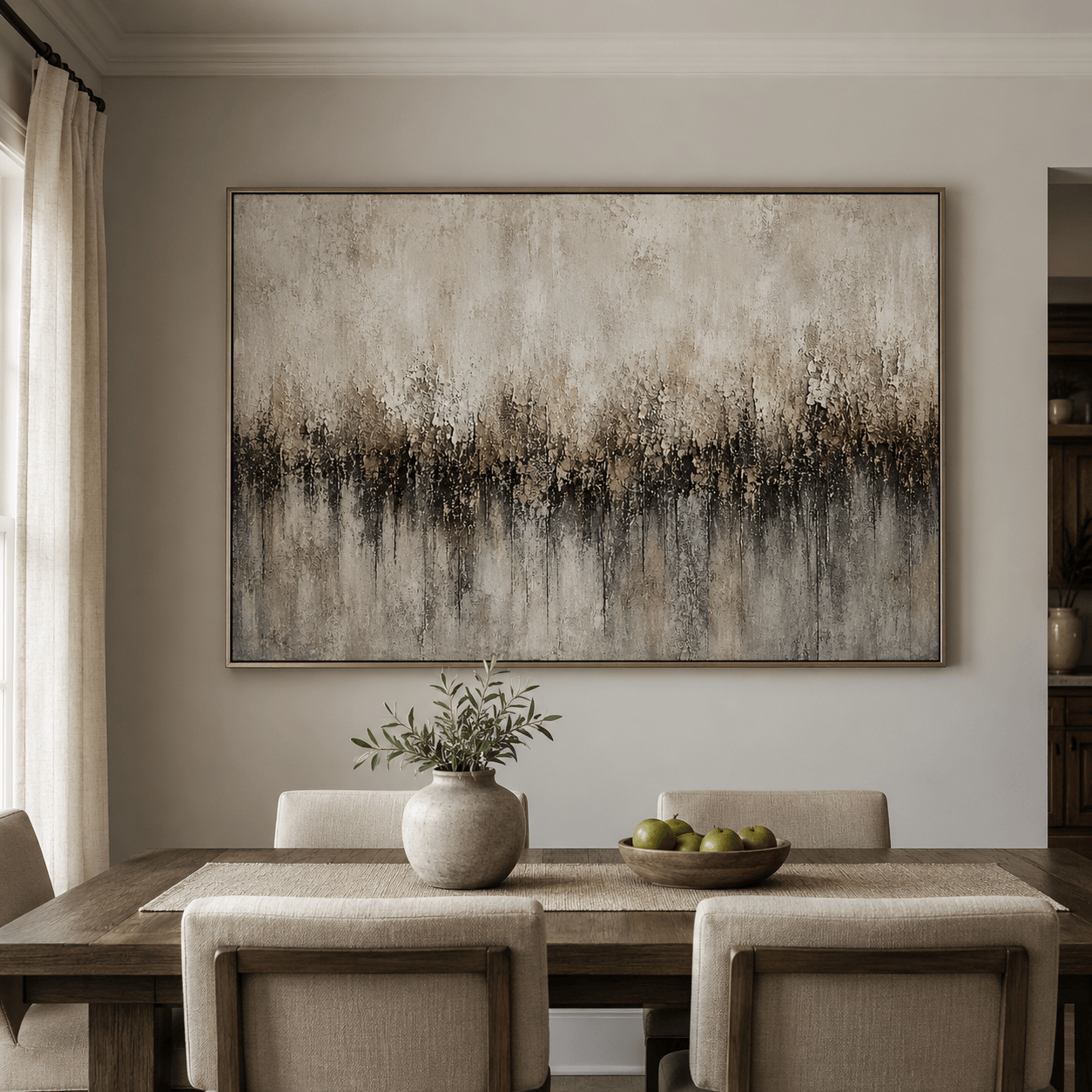 Neutrale geometrische Kunst | Strukturierte Eleganz