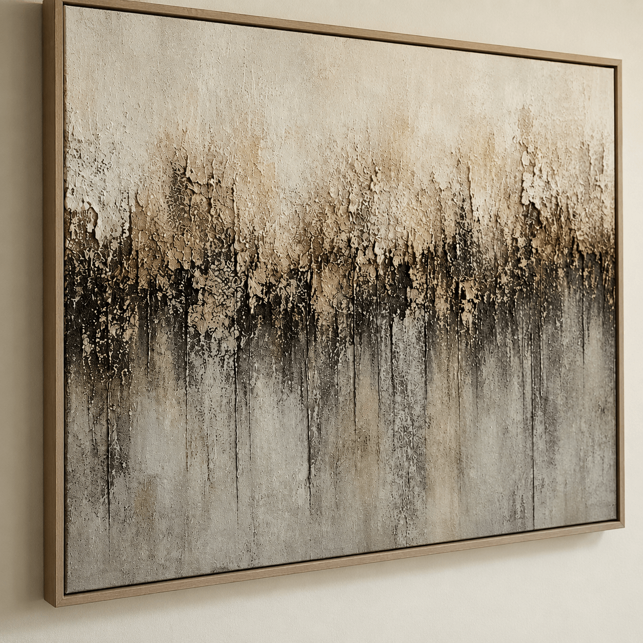 Neutrale geometrische Kunst | Strukturierte Eleganz