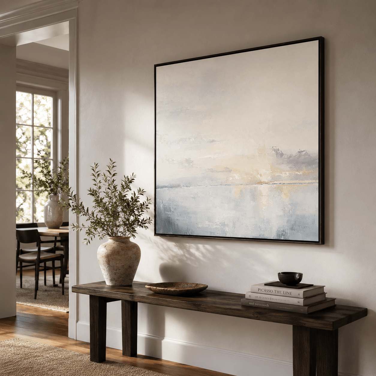 Minimalistische blaue Meereskunst | Ruhige Eleganz