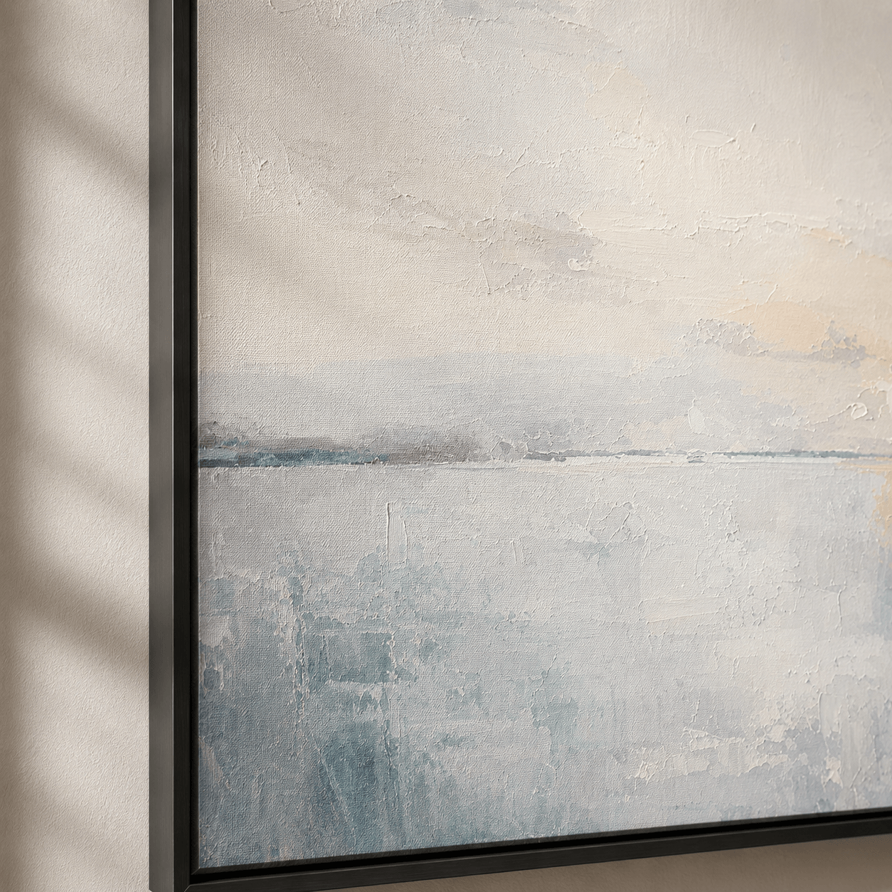 Minimalist Blue Seascape Art | Calm Sophistication