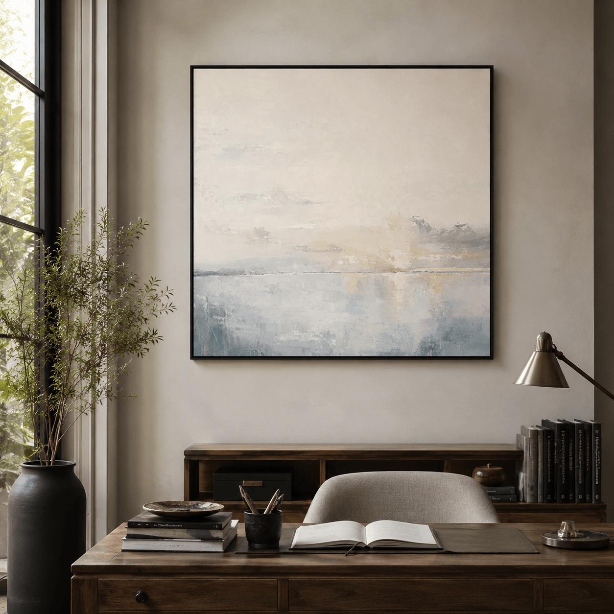 Minimalistische blaue Meereskunst | Ruhige Eleganz