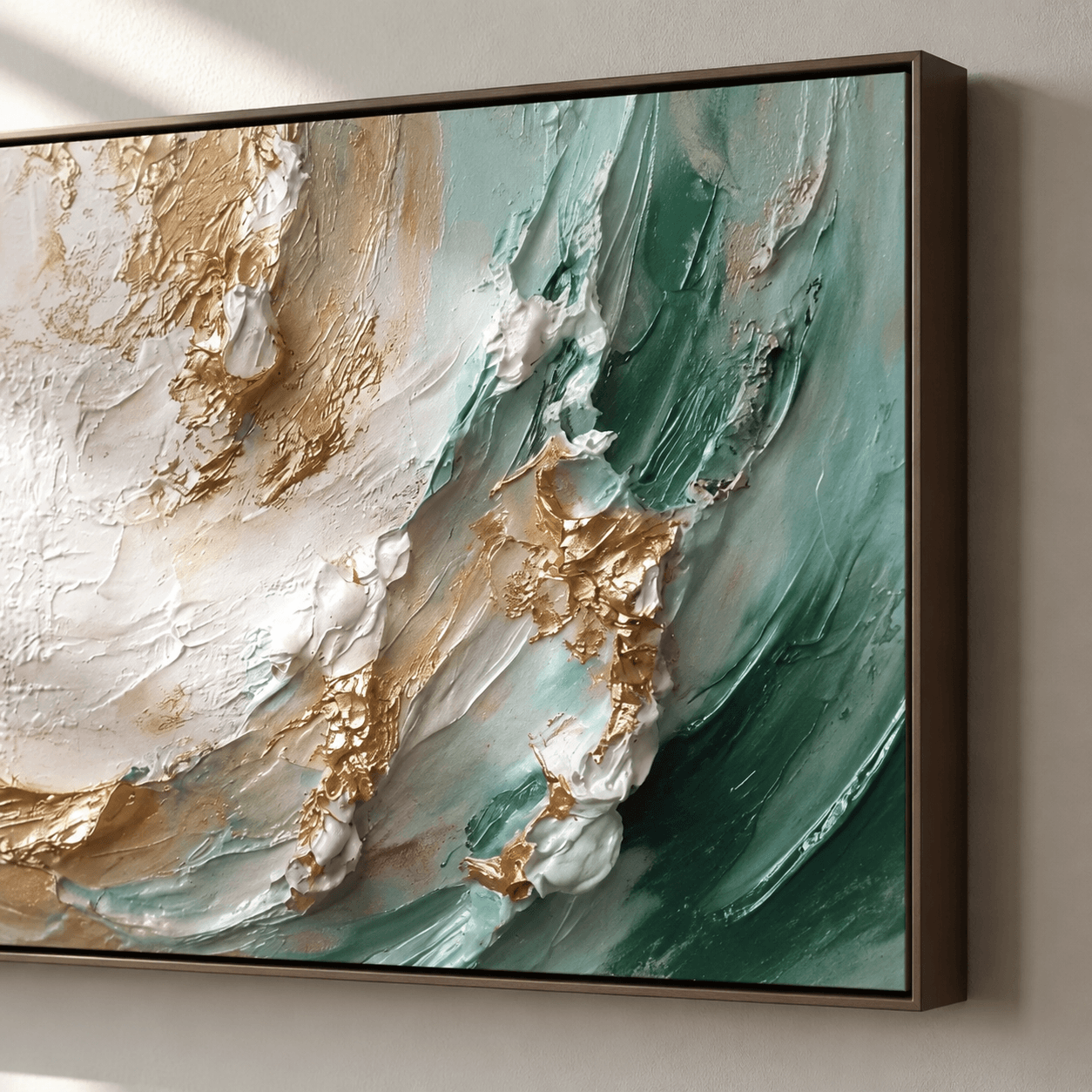 Textured Gilded Opulence | Emerald Glow