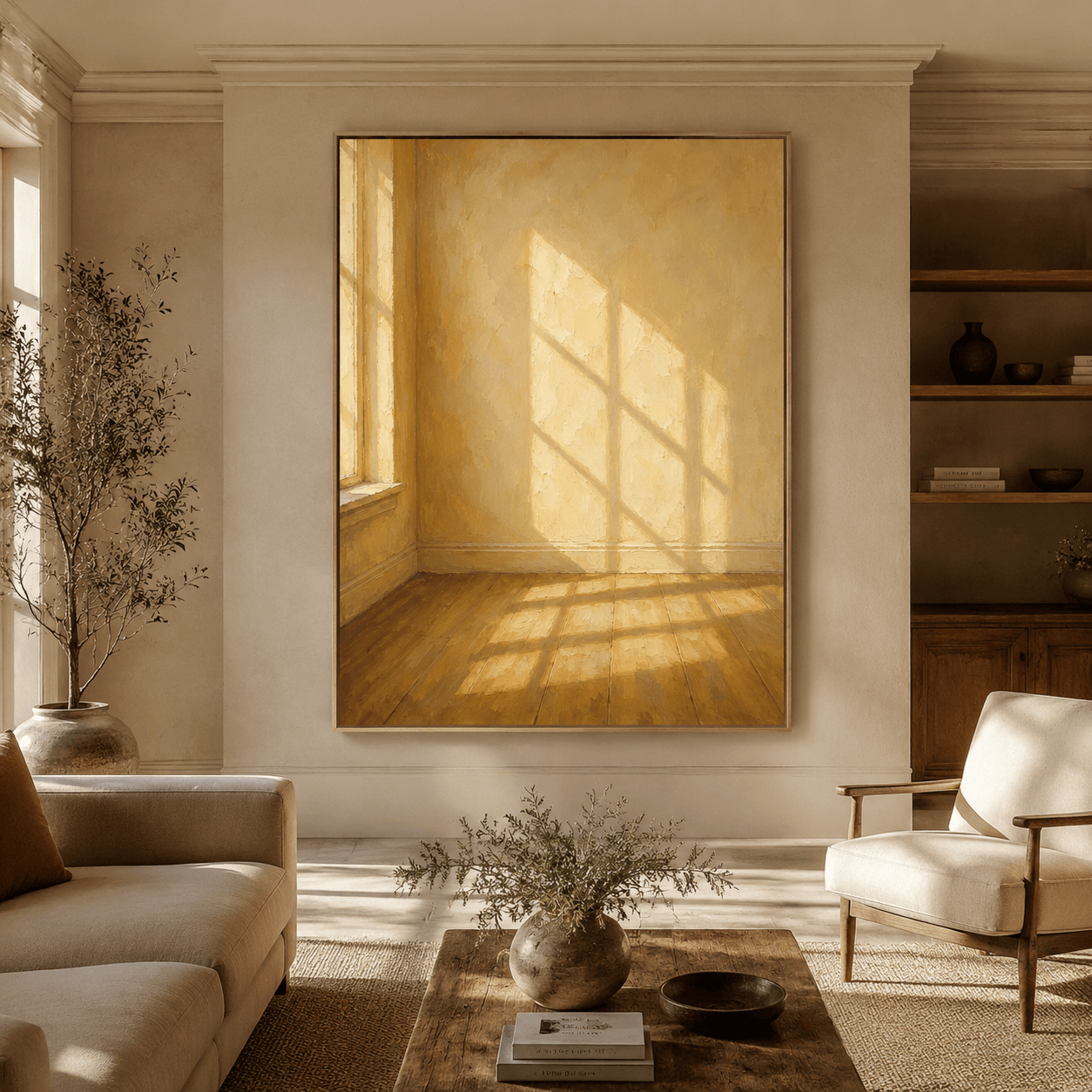 Impressionist Art | Grid Sun Glow
