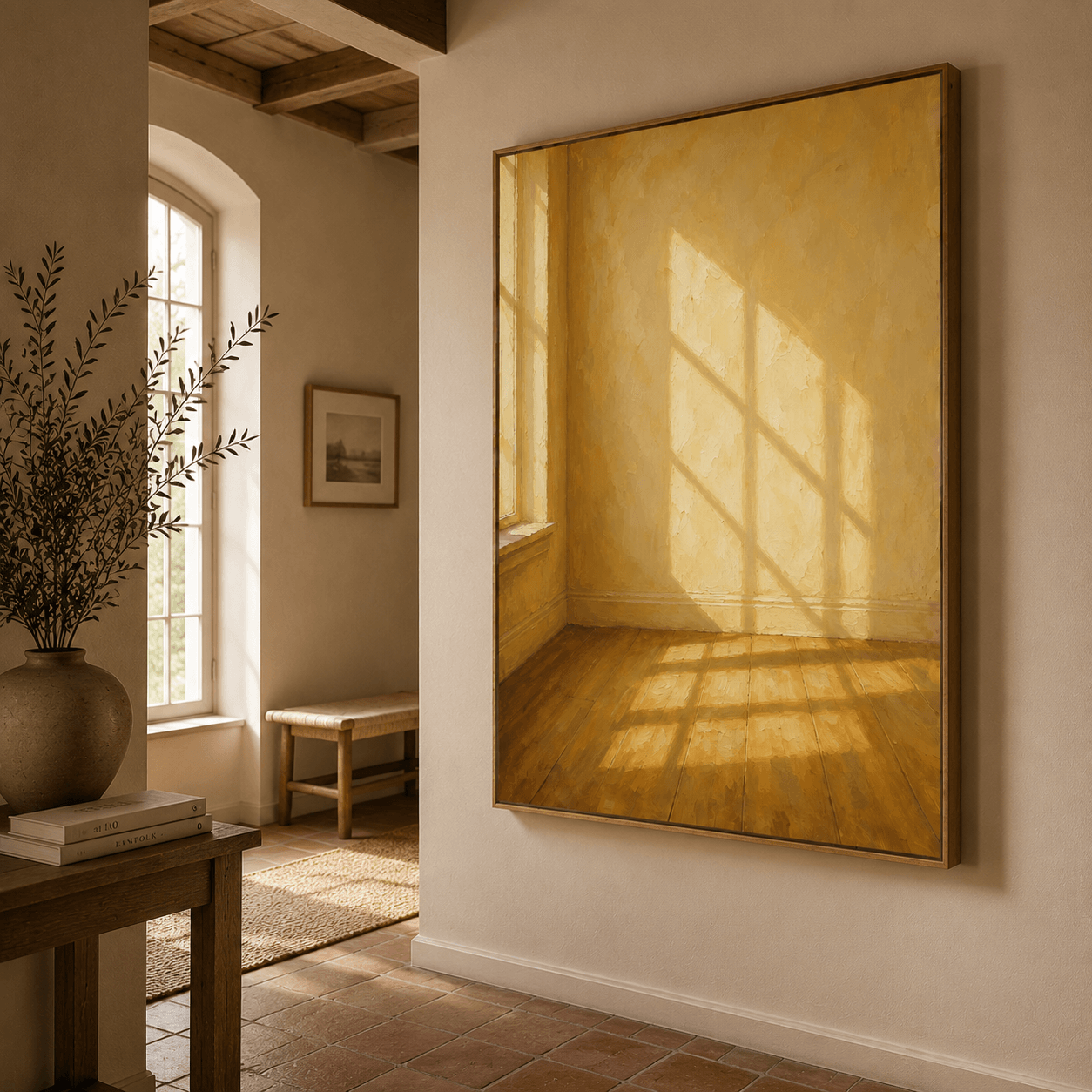 Impressionist Art | Grid Sun Glow
