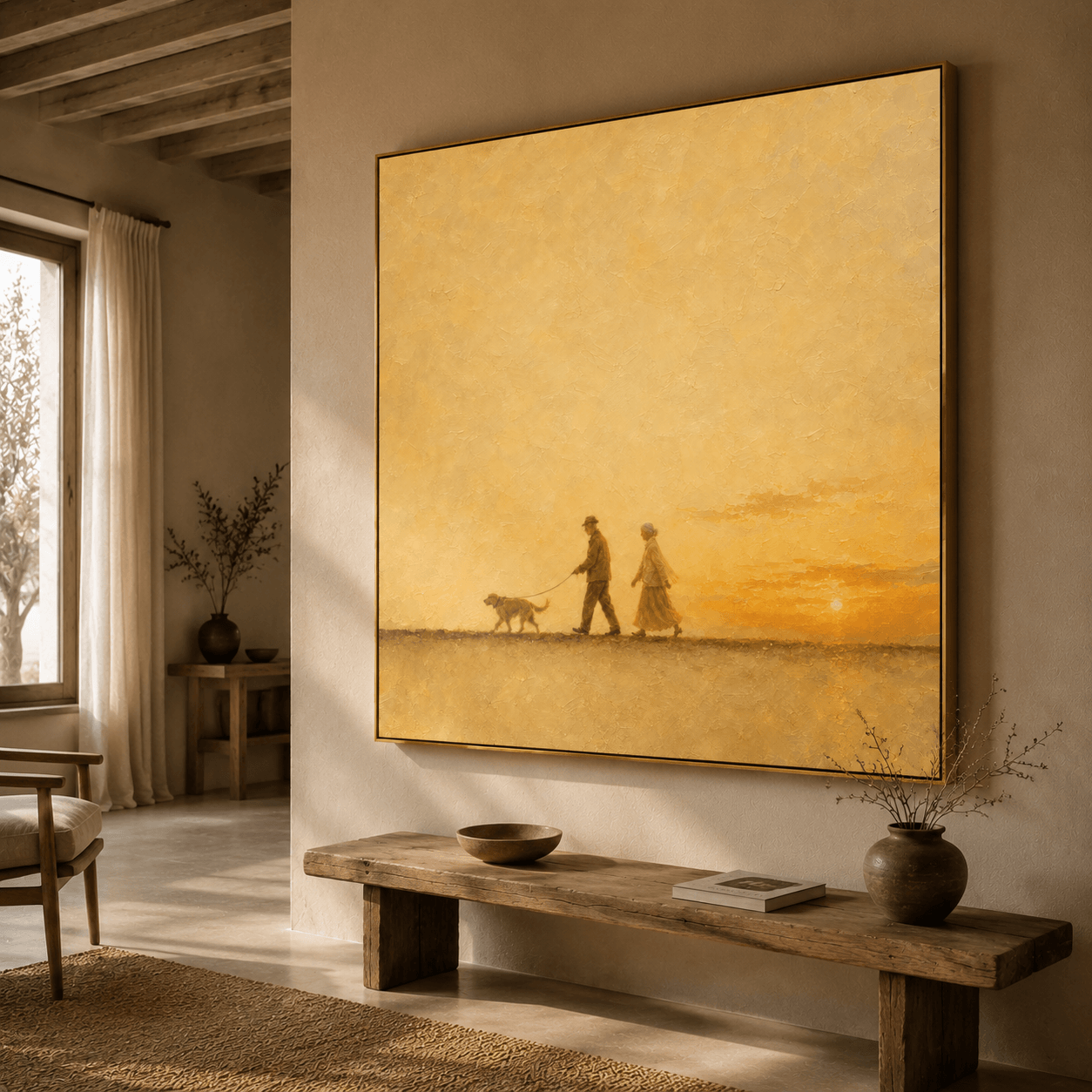 Impressionist Art | Sunset Stroll Path