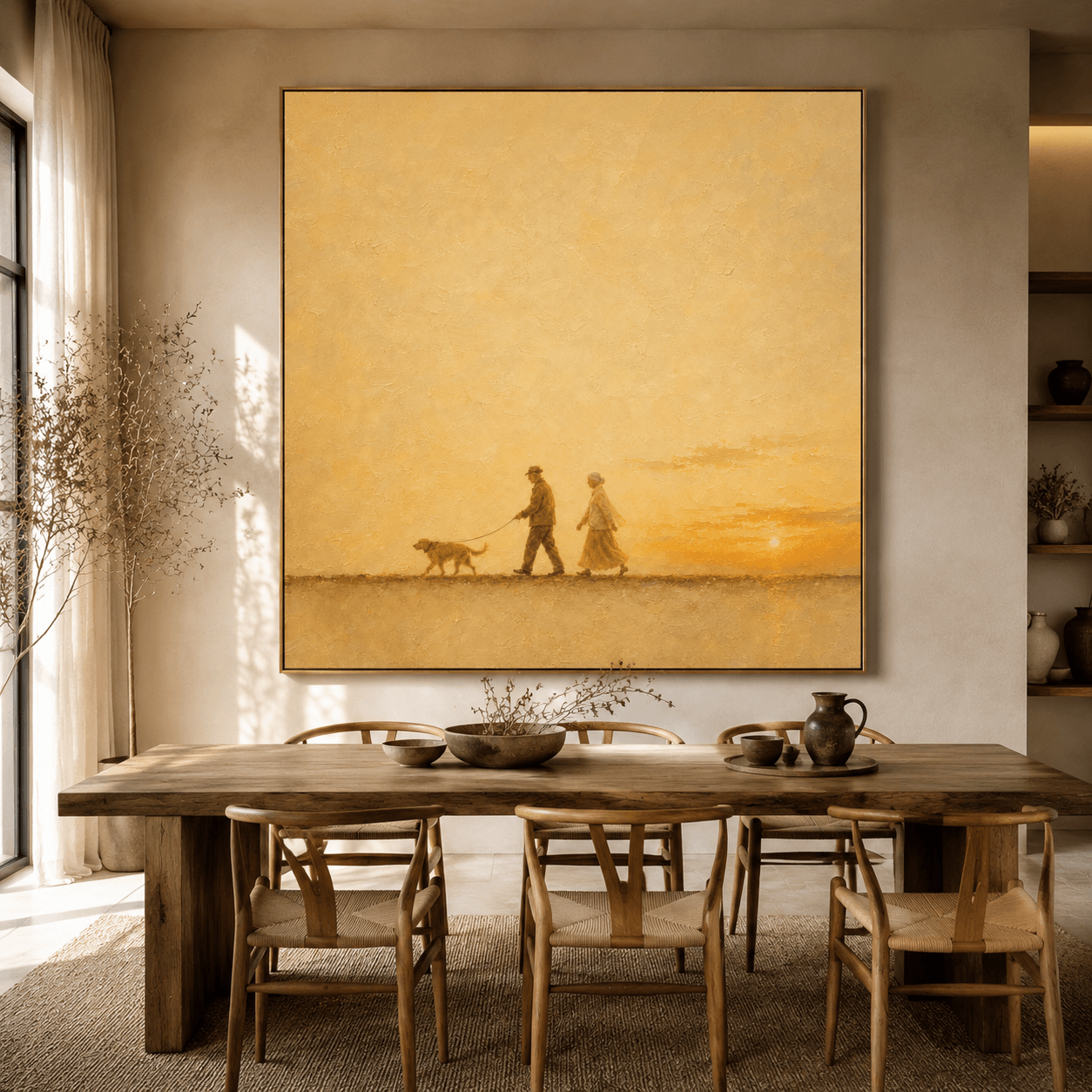 Impressionist Art | Sunset Stroll Path
