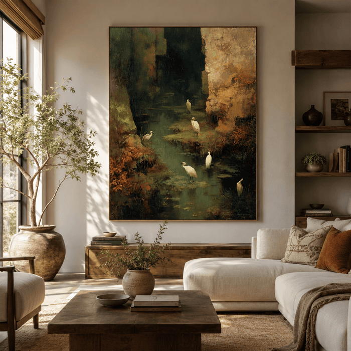 Realistic Landscape Art | Serene Creekside Nature