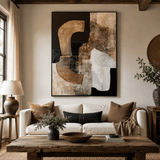 Abstract Art | Golden Botanical Composition