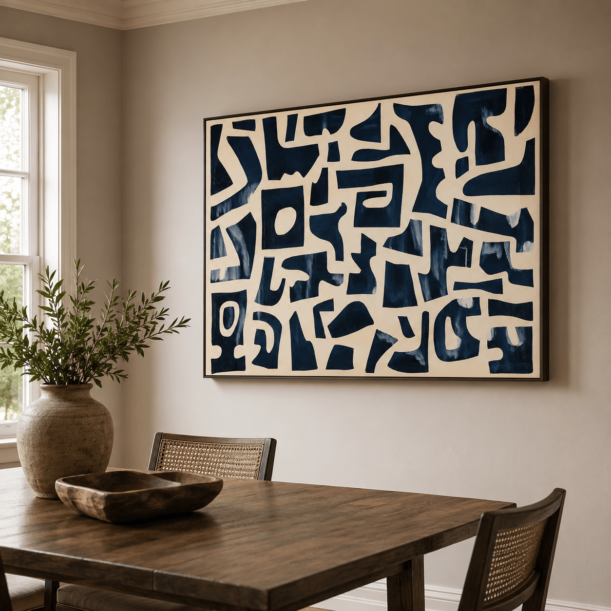 Textured Geometric Rhythm | Navy Block