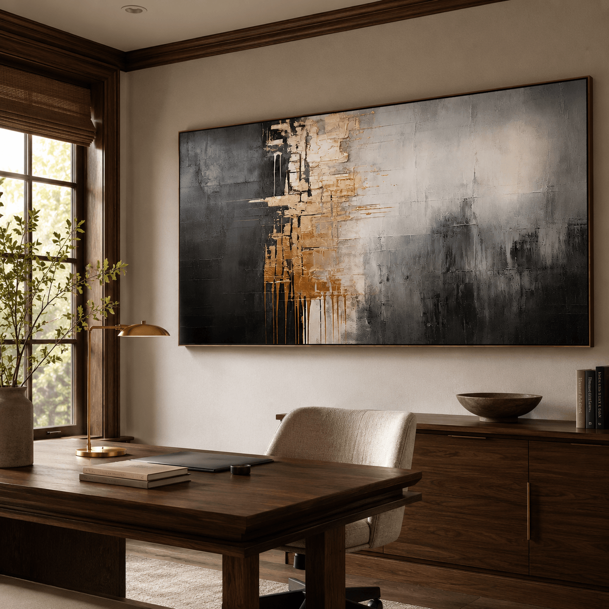 Textured Metallic Elegance | Gold Gray