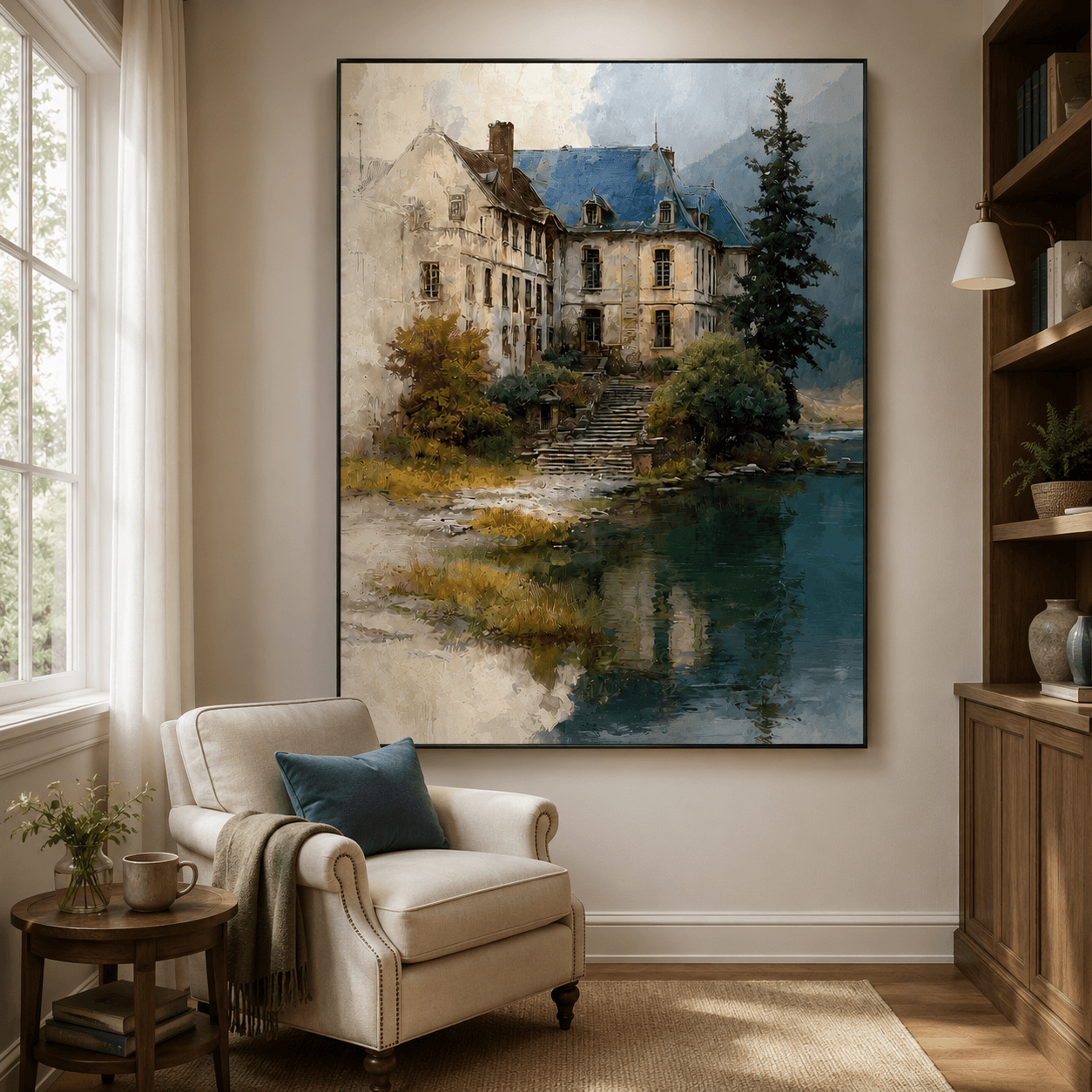 Textured Chateau Serenity | Beige Blue
