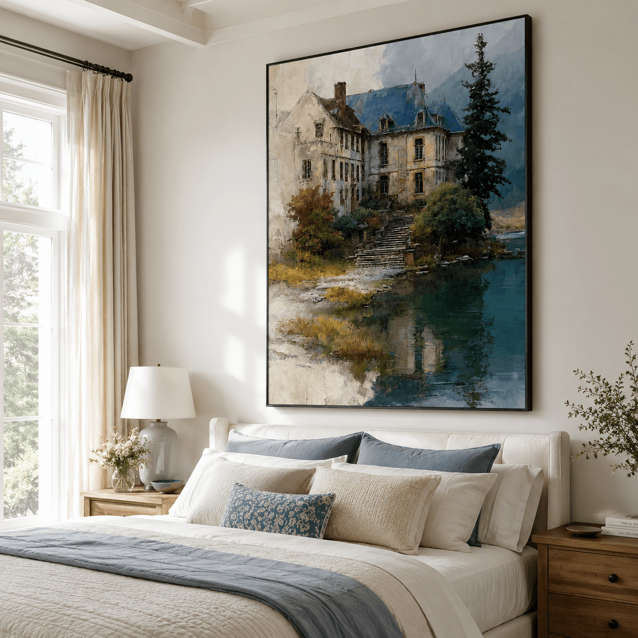 Textured Chateau Serenity | Beige Blue