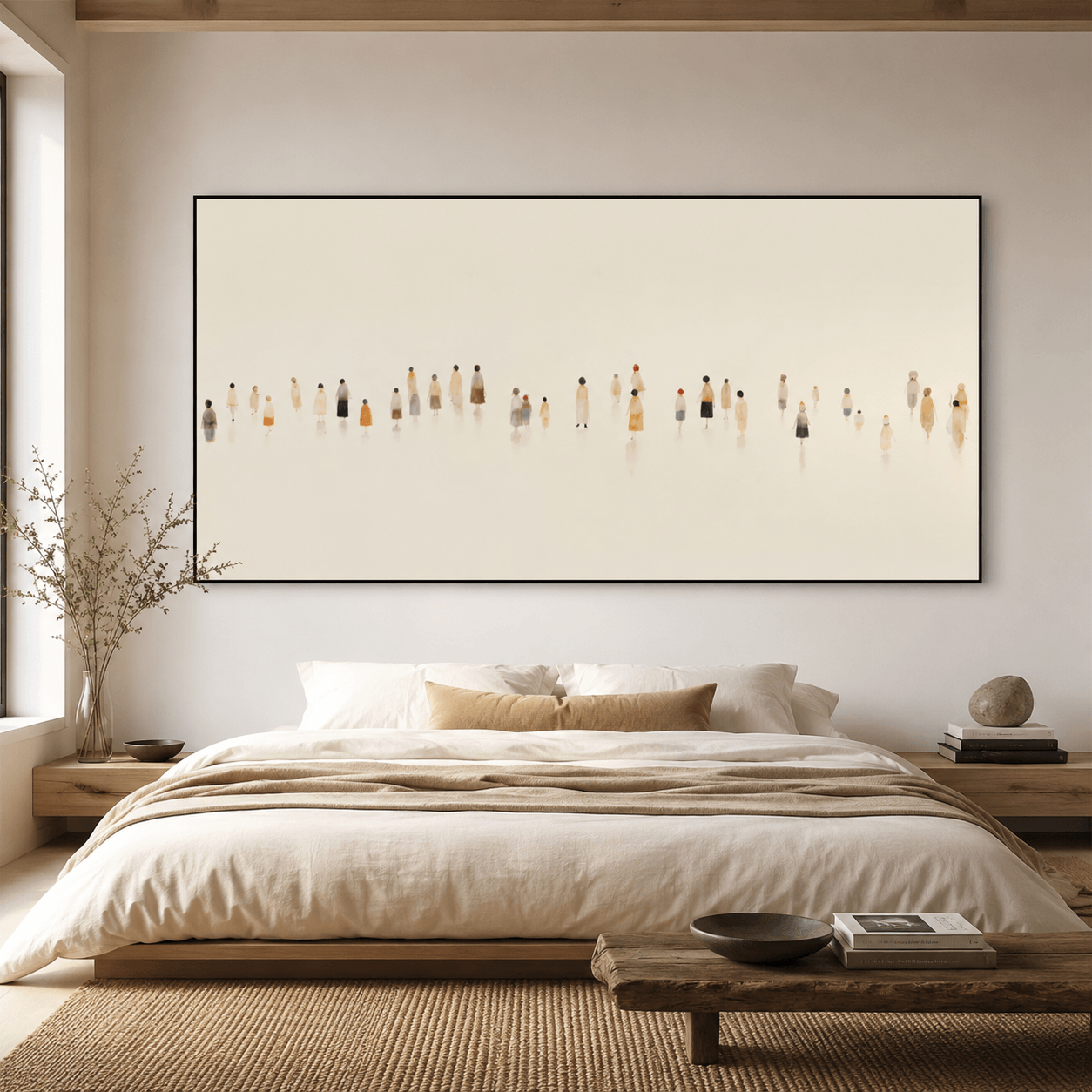 Szenenbild mit Menschenmengen | Minimalistische Eleganz-Stimmung