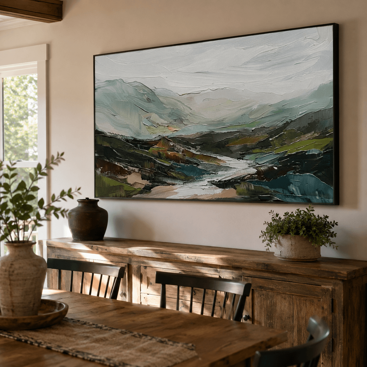 Neutrale geometrische Kunst | Strukturierte Eleganz