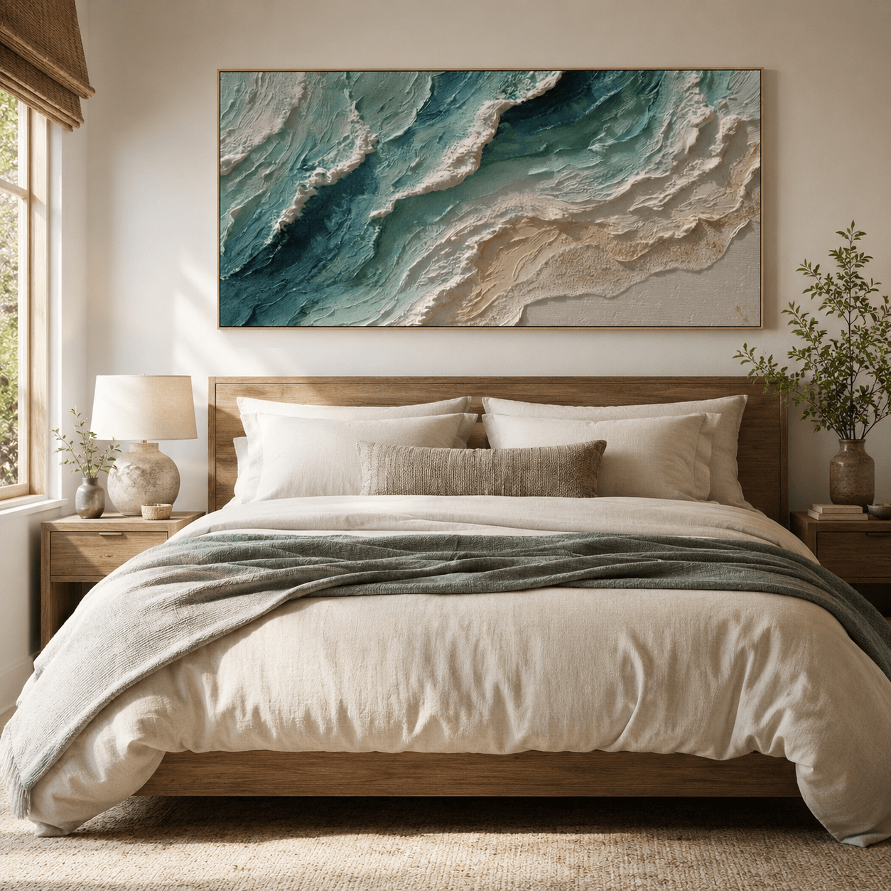 Neutrale geometrische Kunst | Strukturierte Eleganz