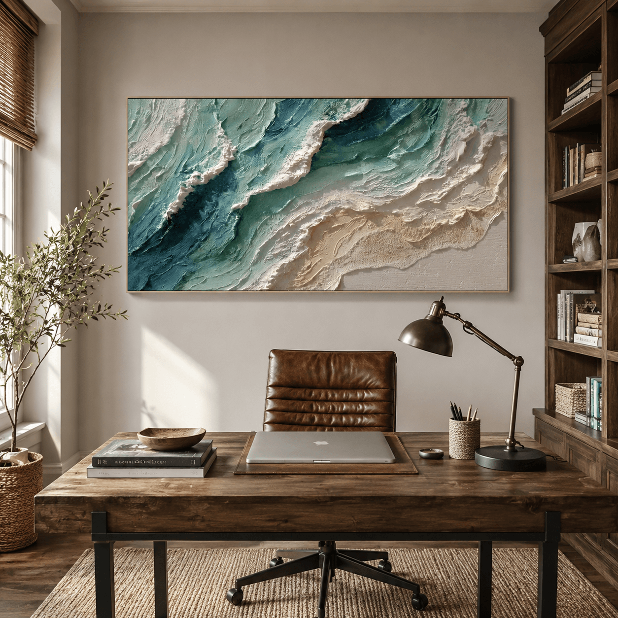 Neutrale geometrische Kunst | Strukturierte Eleganz