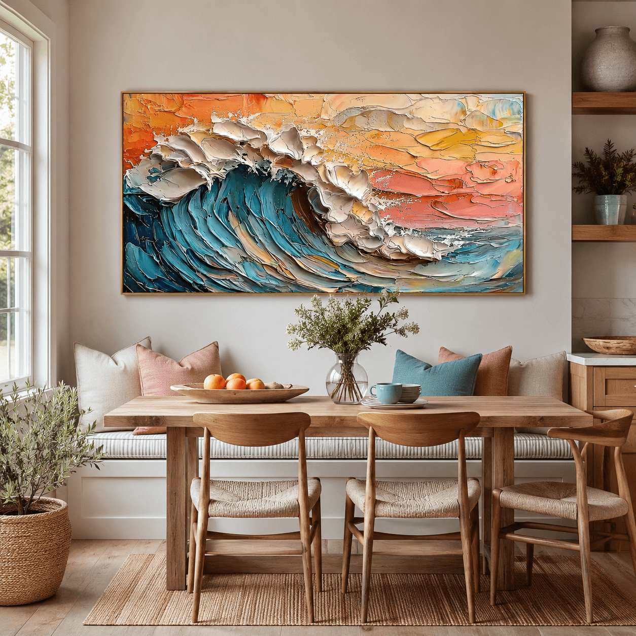 Neutrale geometrische Kunst | Strukturierte Eleganz