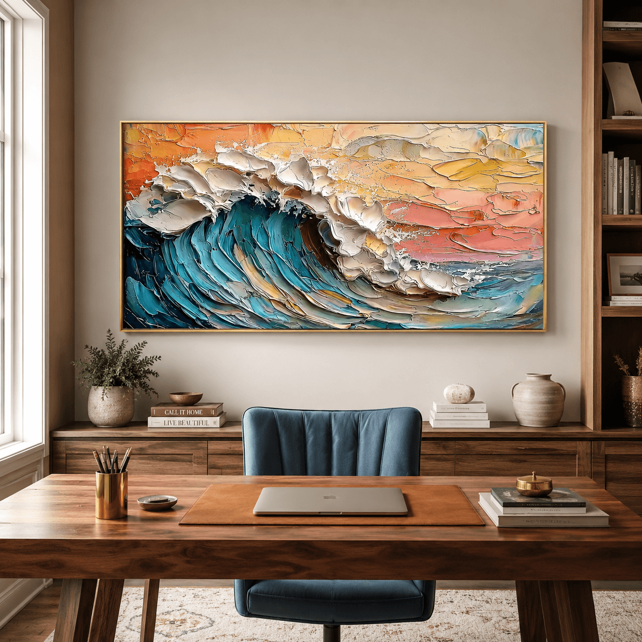 Neutrale geometrische Kunst | Strukturierte Eleganz