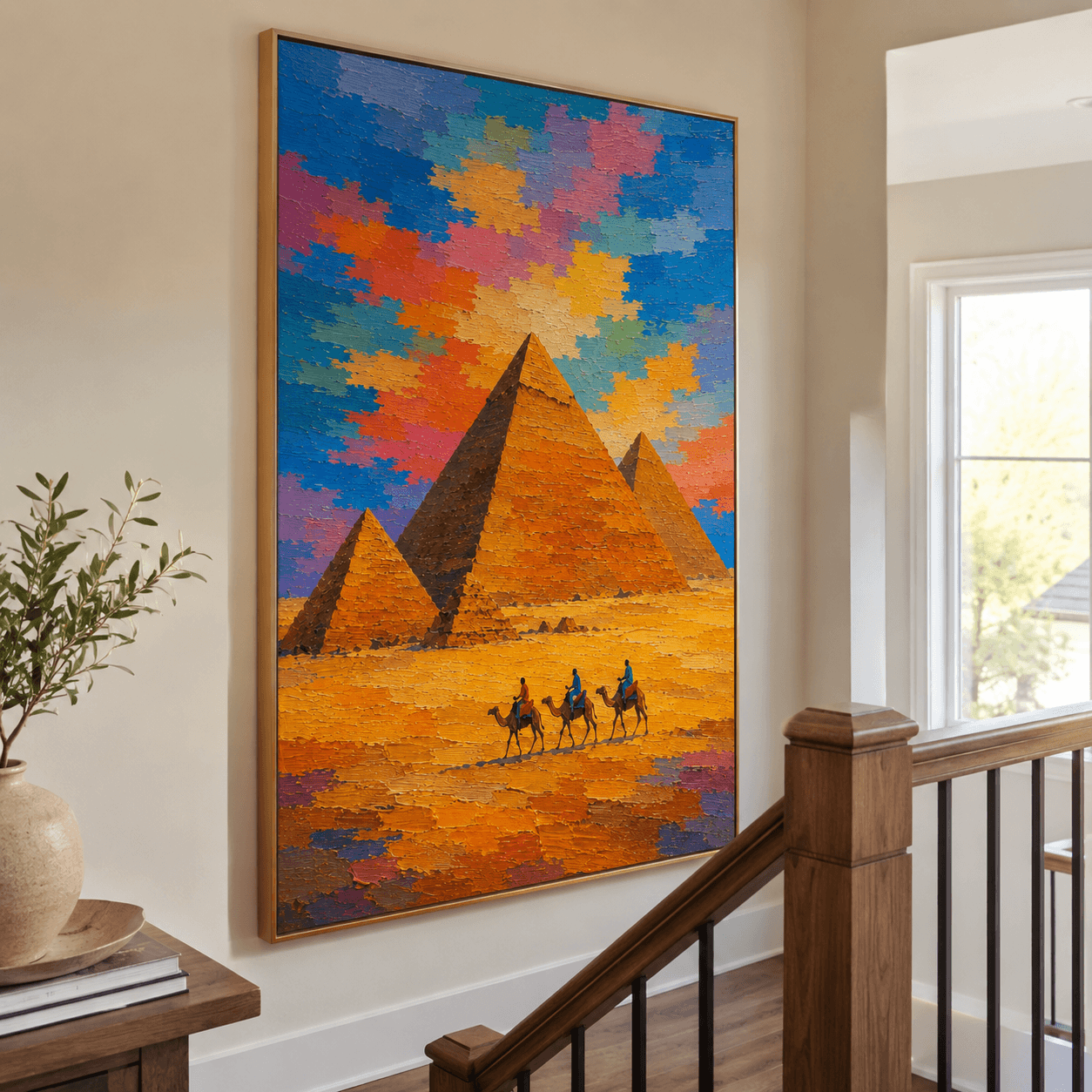 Impressionist Art | Desert Pyramid Caravans