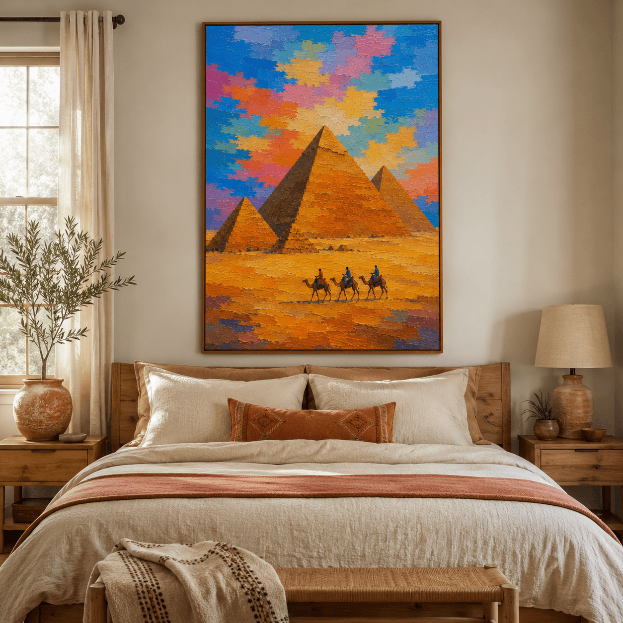 Impressionist Art | Desert Pyramid Caravans