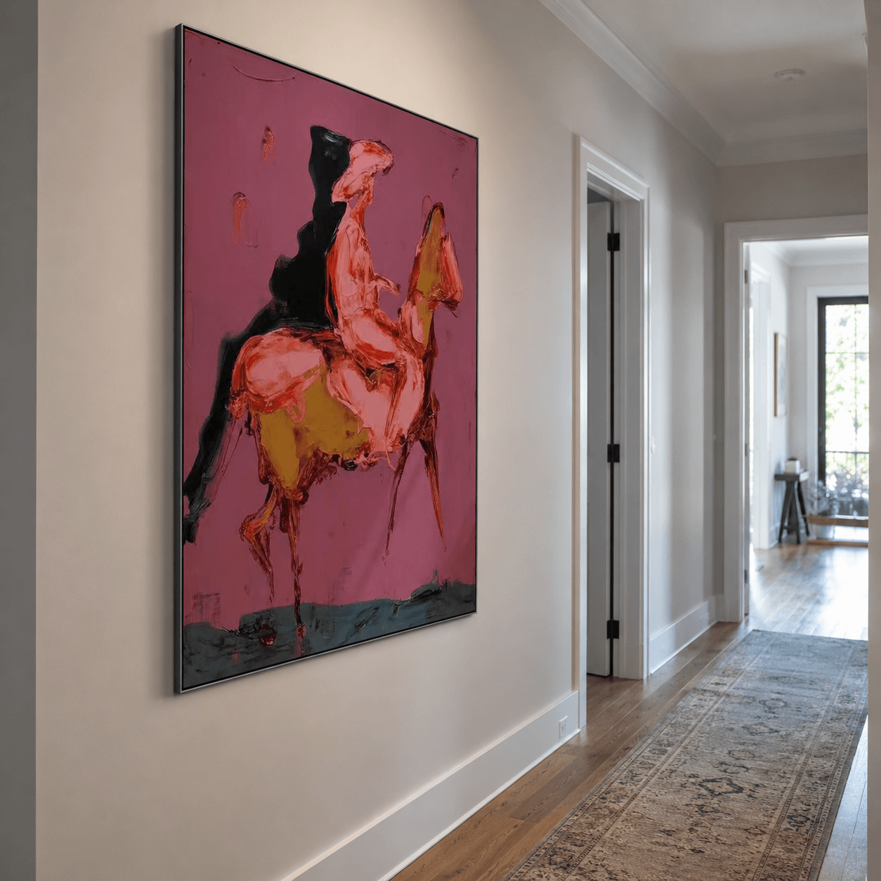 Abstract Art | Blush Horse Rider