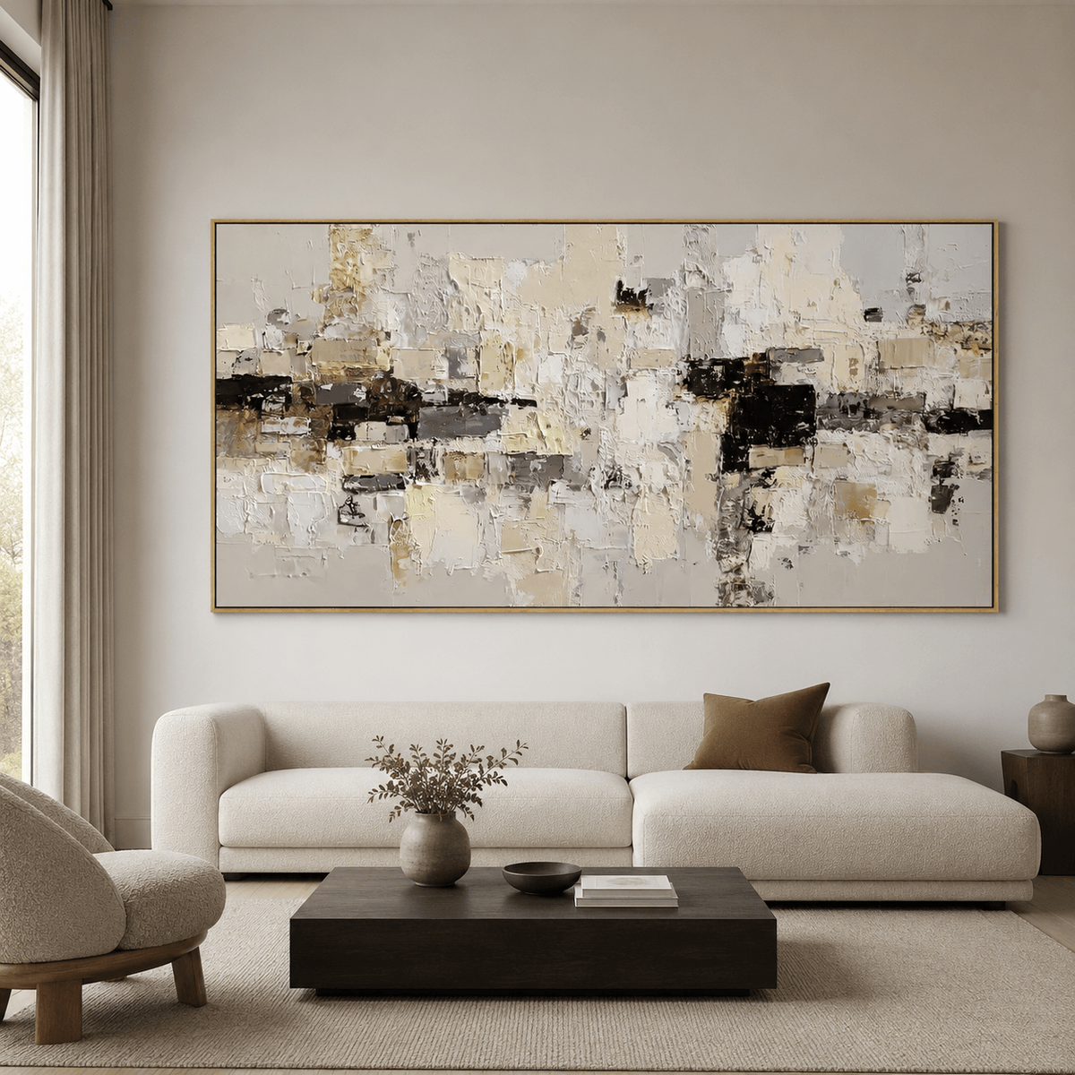Impressionist Art | Muted Stacked Cubes