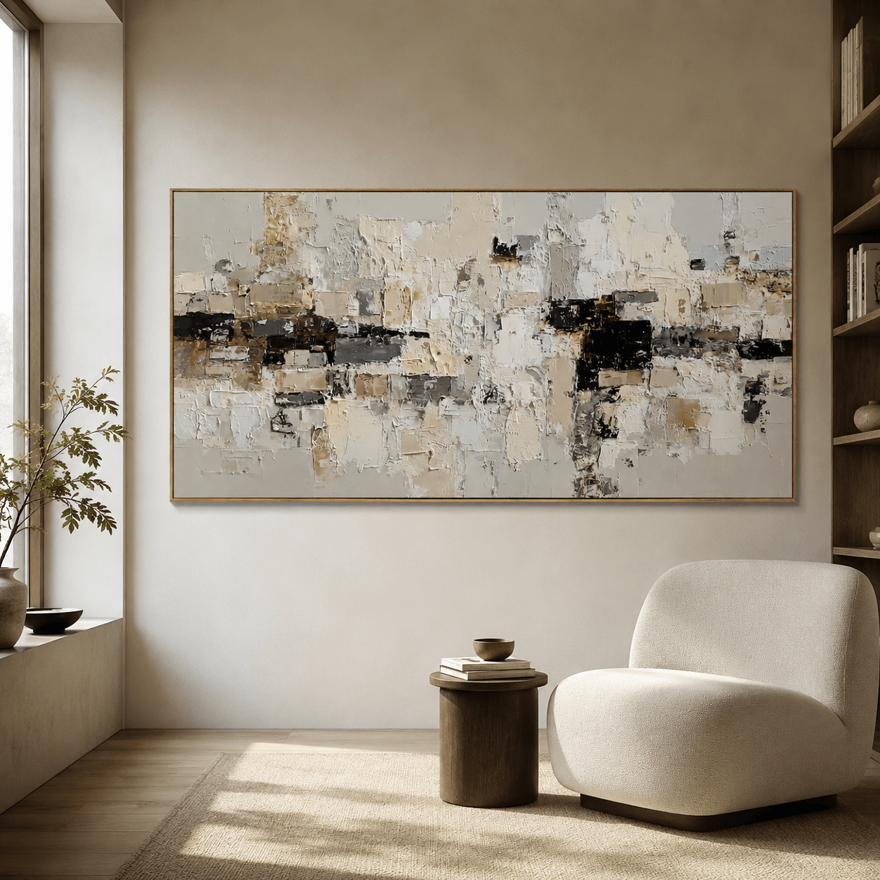 Impressionist Art | Muted Stacked Cubes