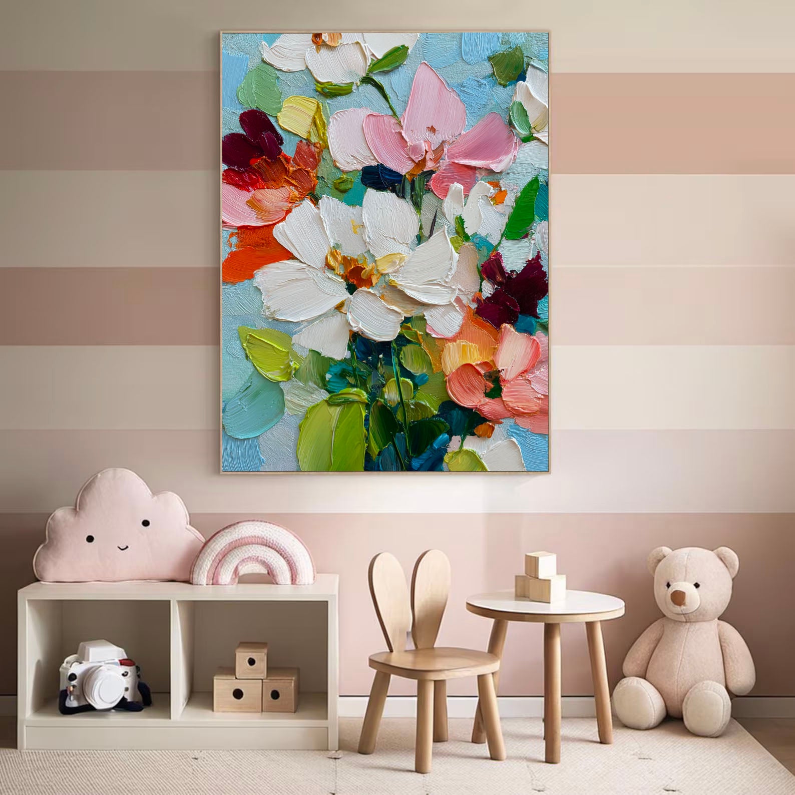 Textured Floral Art | Vibrant Depth