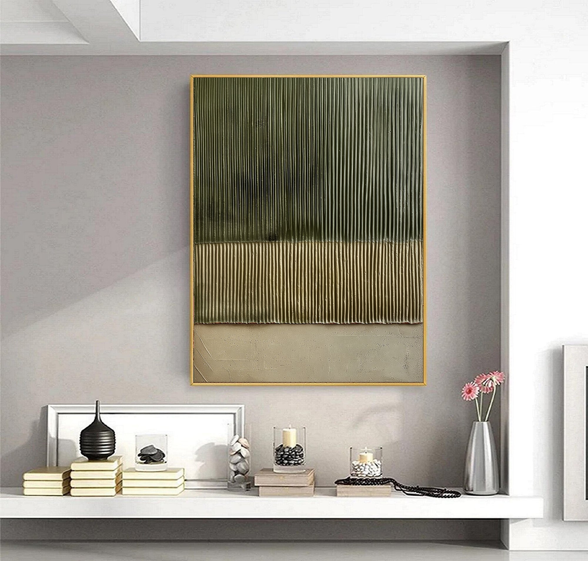 Textured Tiered Elegance | Olive Gold