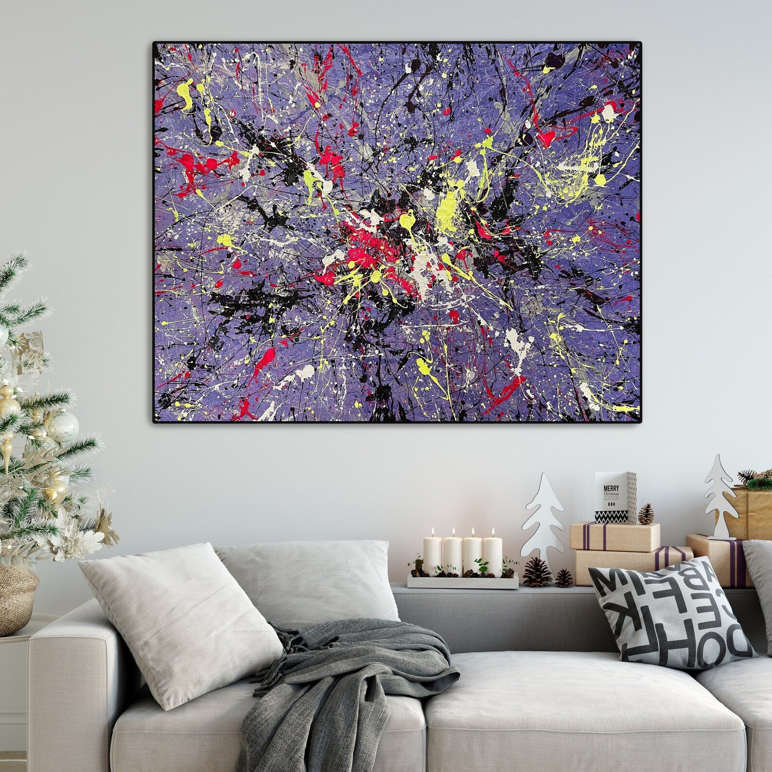 Textured Splatter Vibrancy | Purple Backdrop