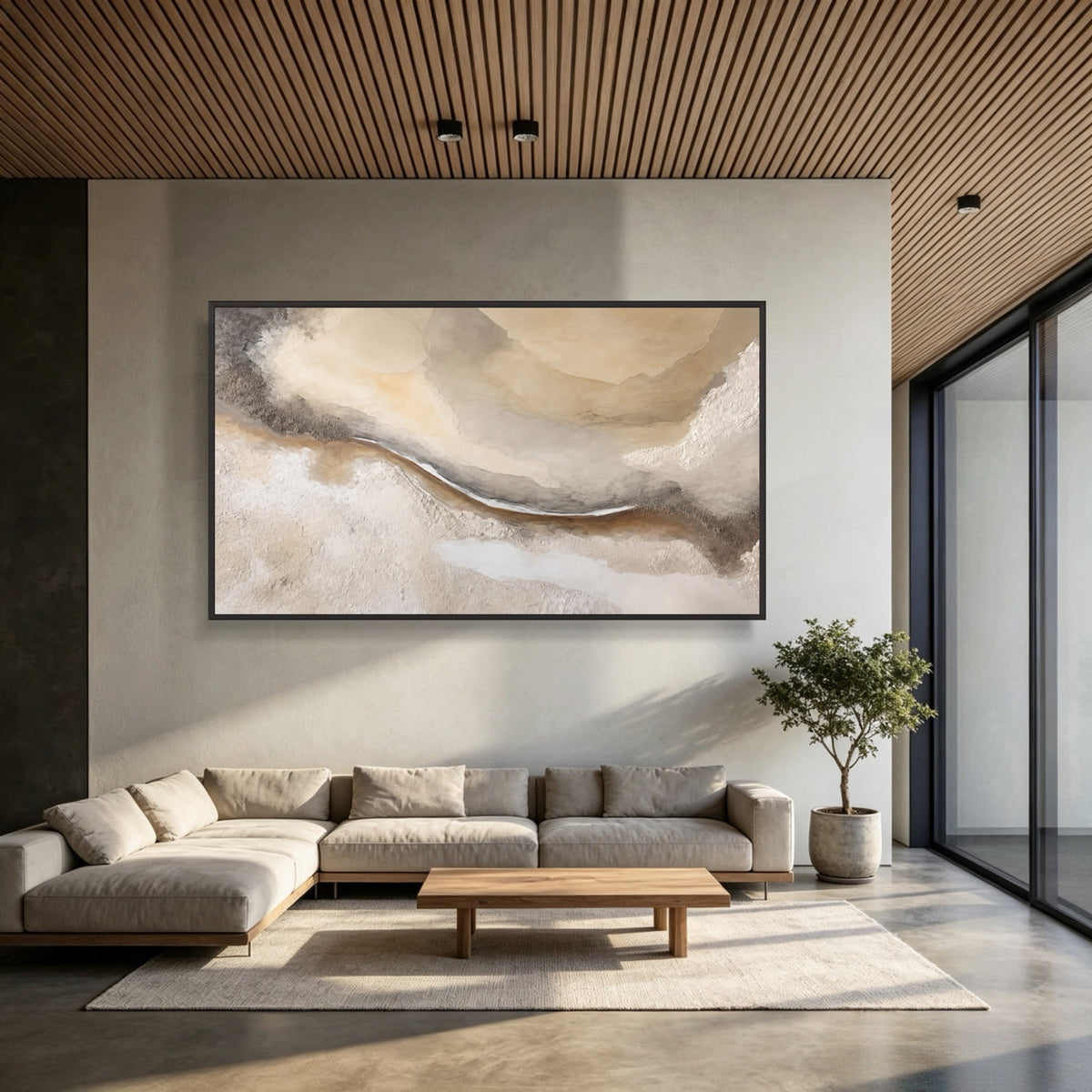 A Slow Bend — horizontal wabi-sabi art, view 4