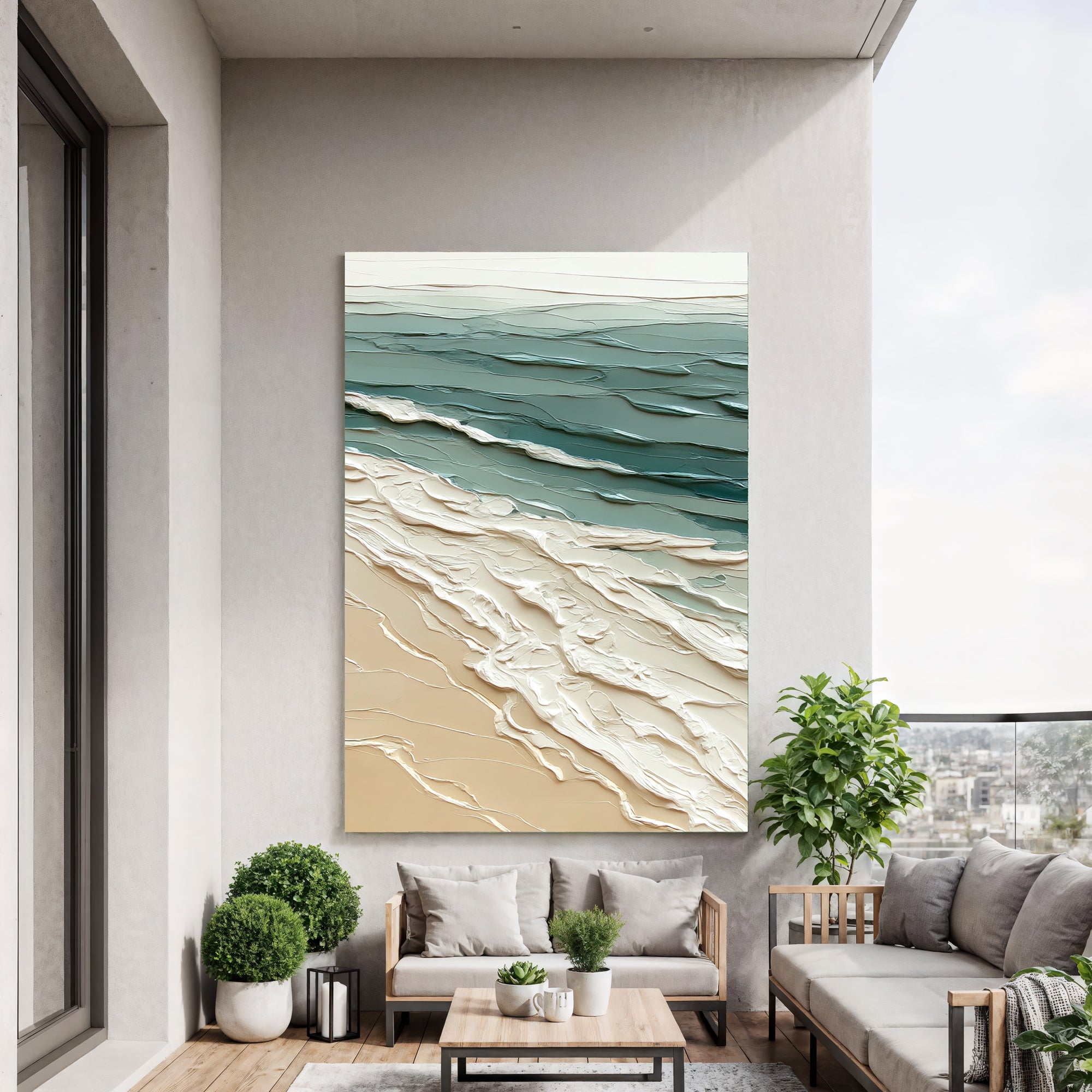 Textured Coastal Ripples | Sandy Foam
