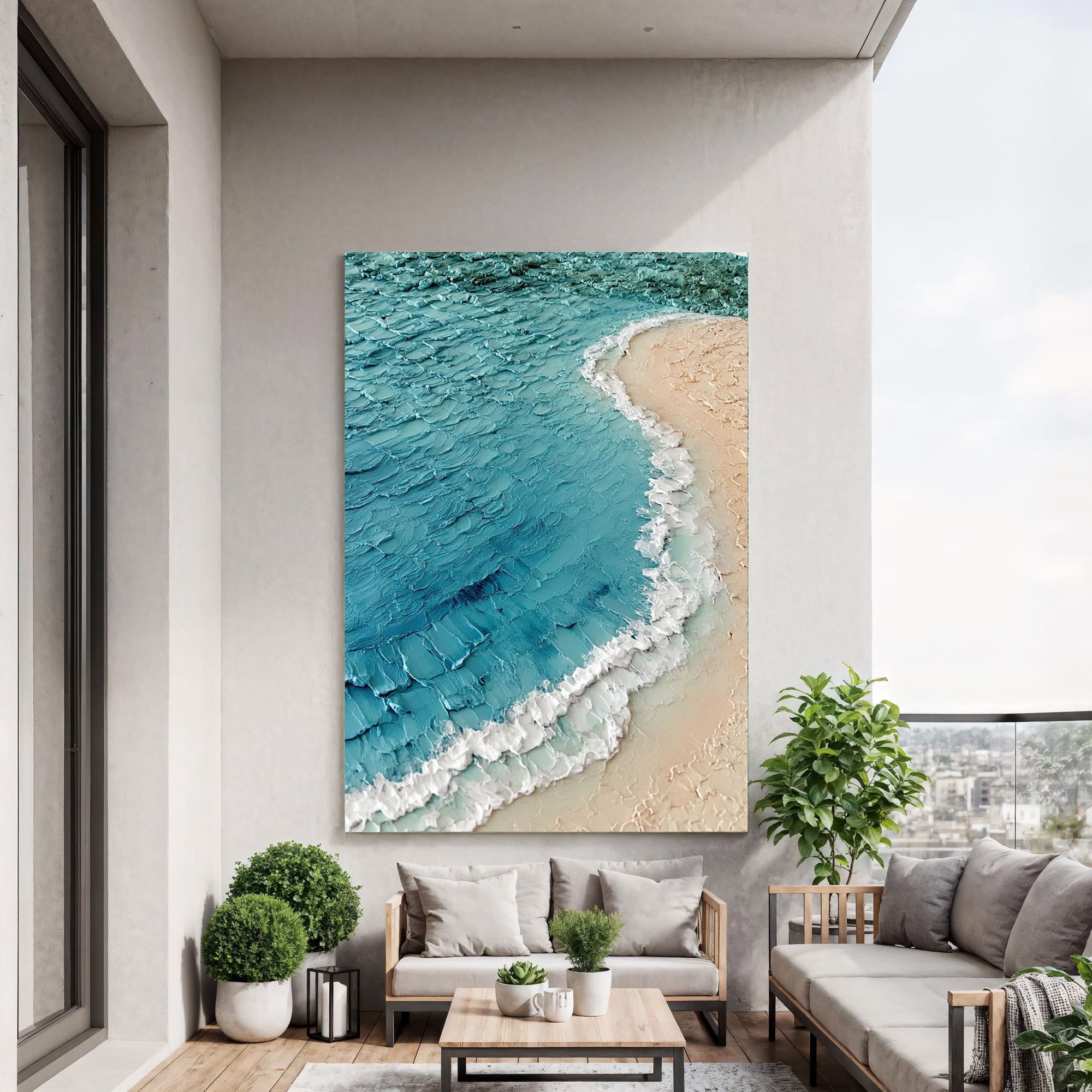 Textured Coastal Swell | Sandy Shore