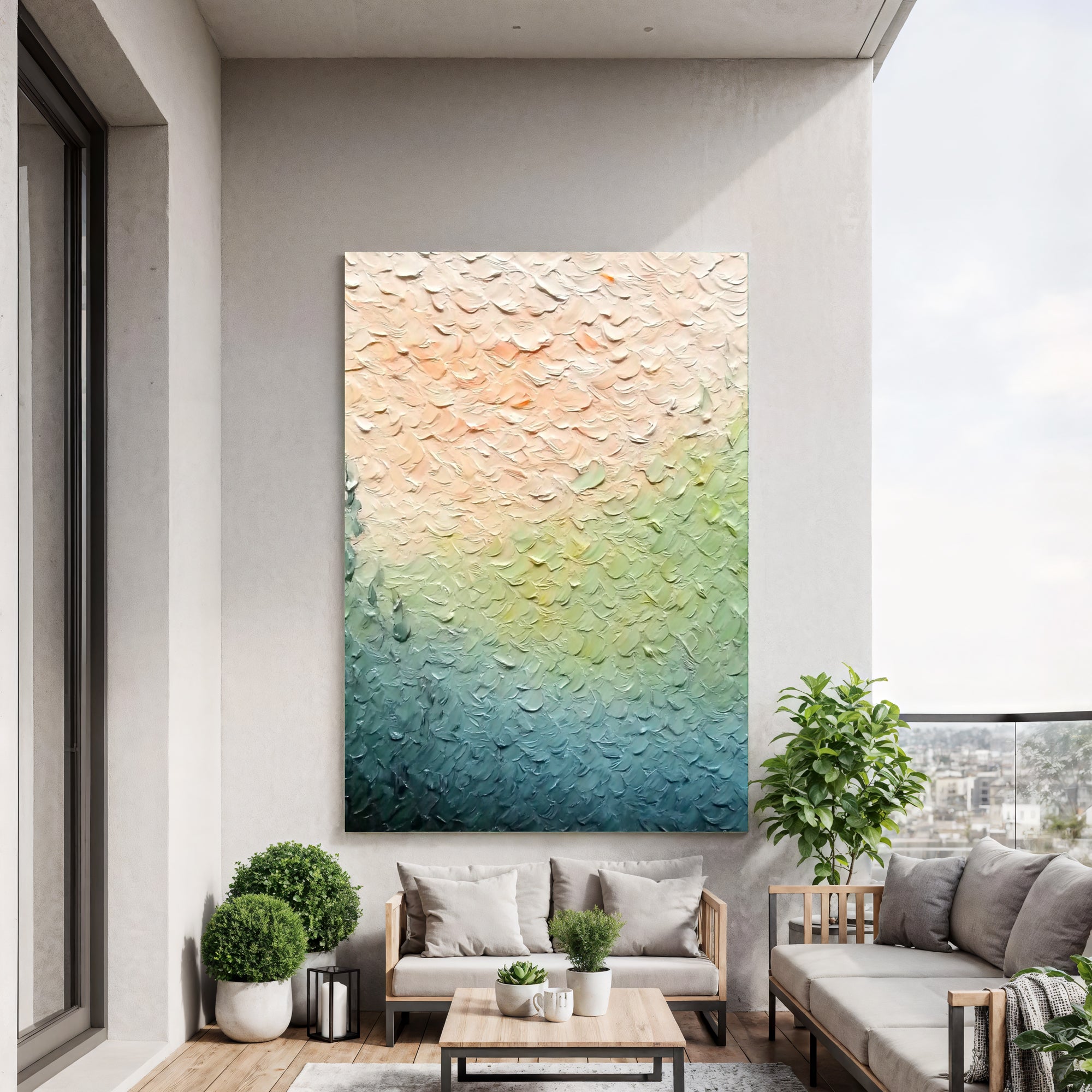 Textured Pastel Gradient | Teal Hush