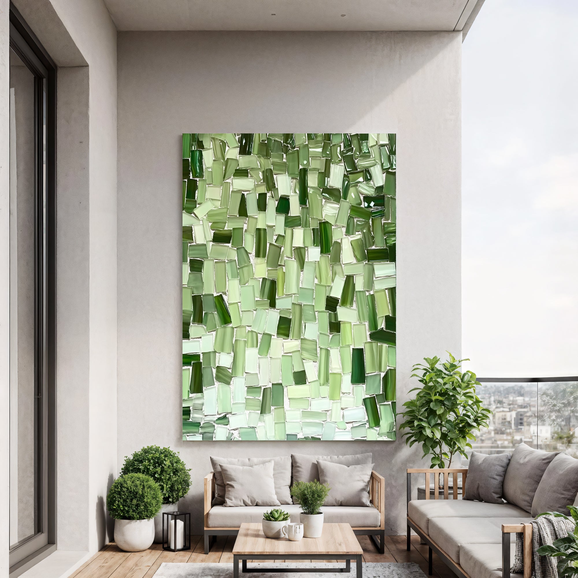 Textured Emerald Mosaic | Sage Luster