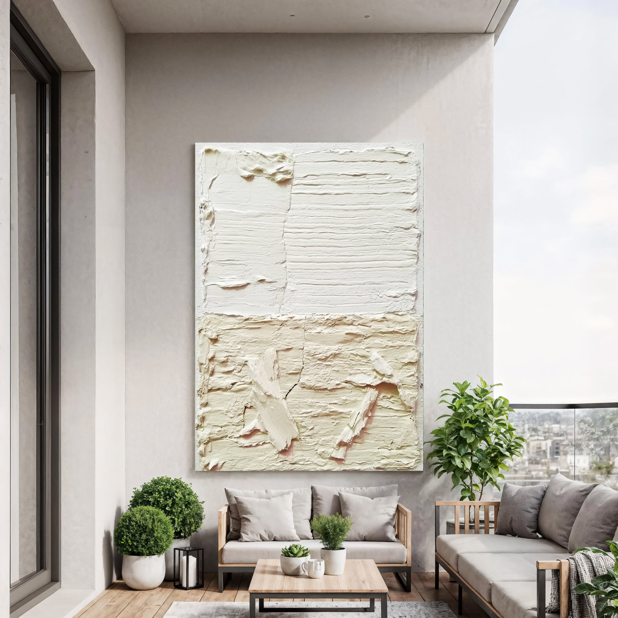 Textured Cream Layers | Ivory Hues