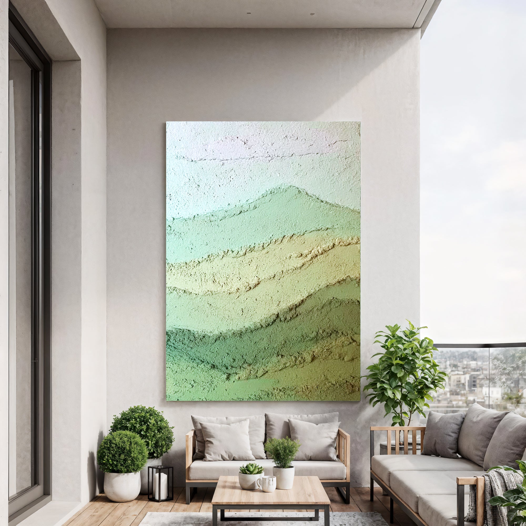 Textured Mint Gradients | Earthy Hues