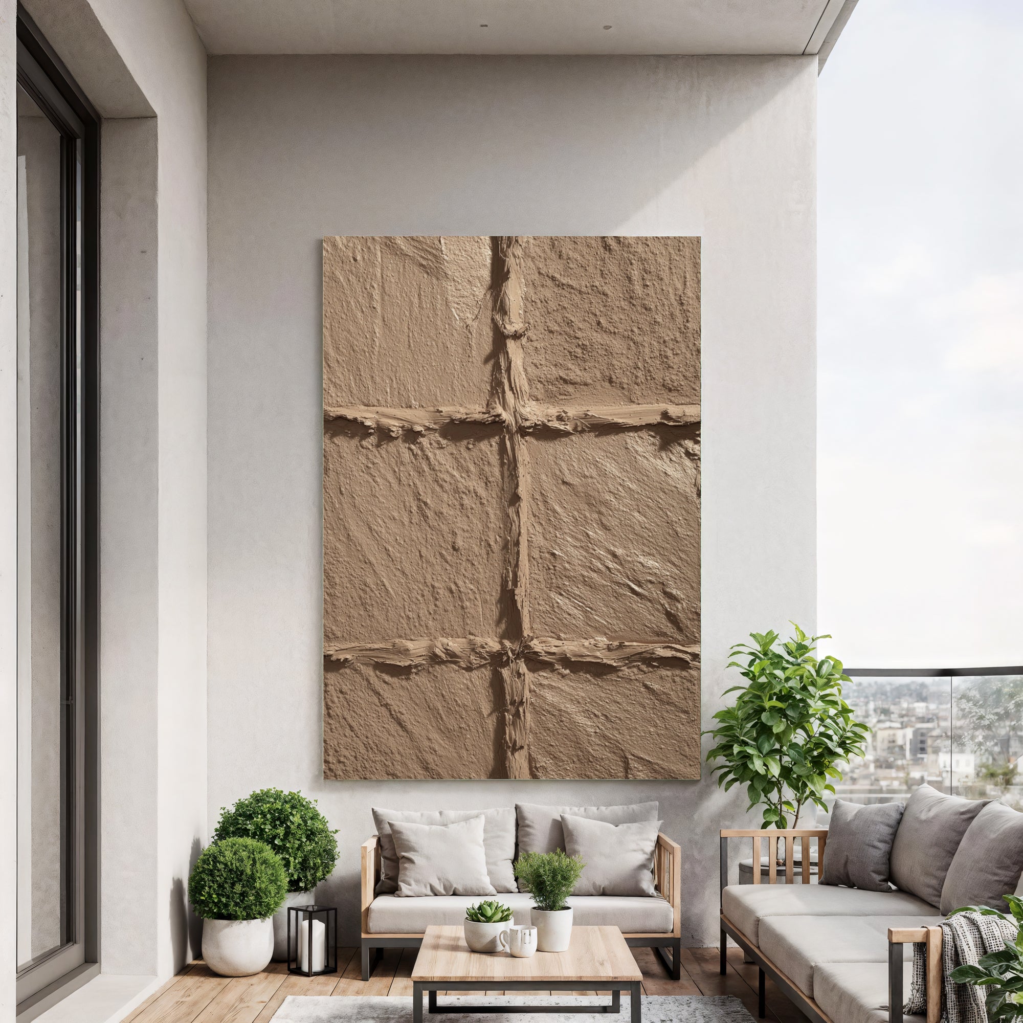 Textured Earthy Lattice | Warm Tones