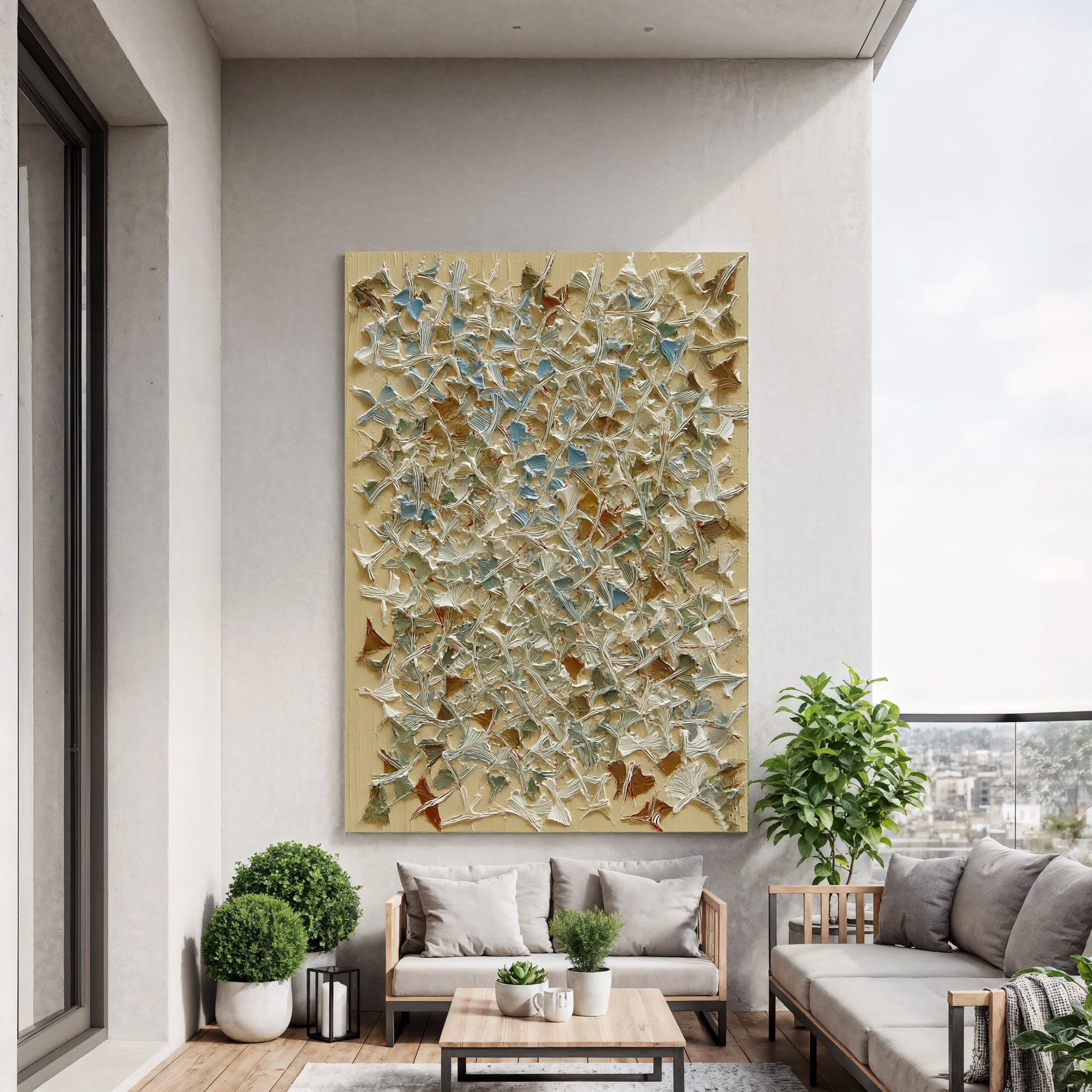 Textured Ginkgo Opulence | Mellow Hues