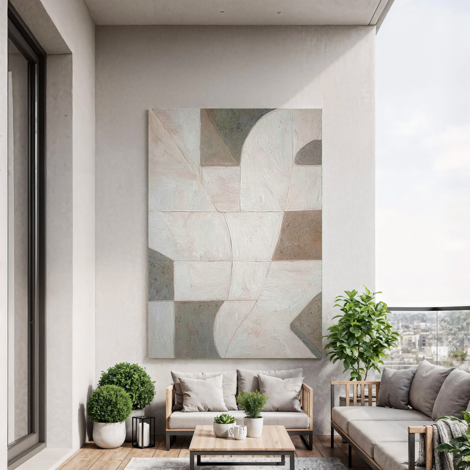 Textured Geometric Elegance | Muted Hues