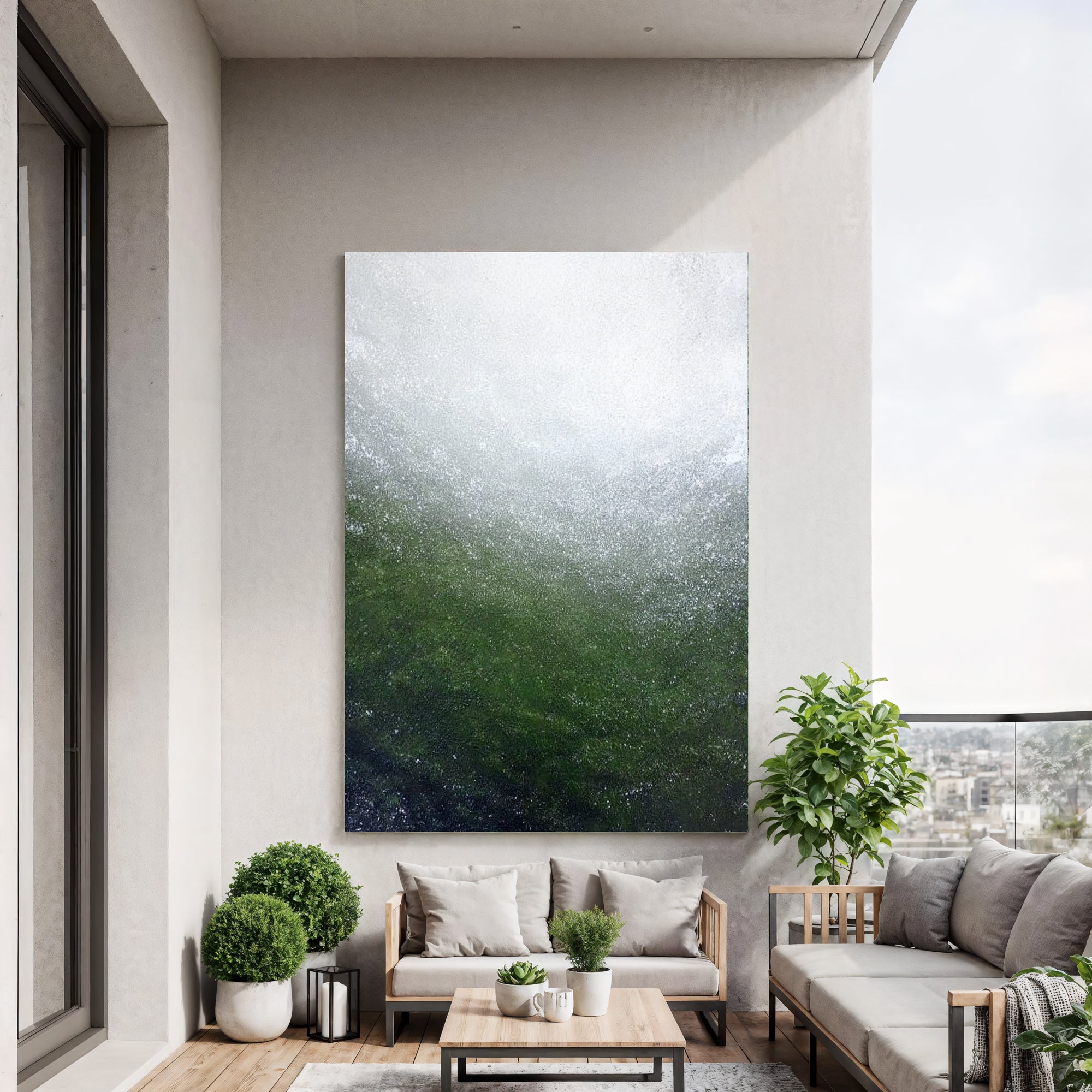 Textured Emerald Surges | Frosted Hues