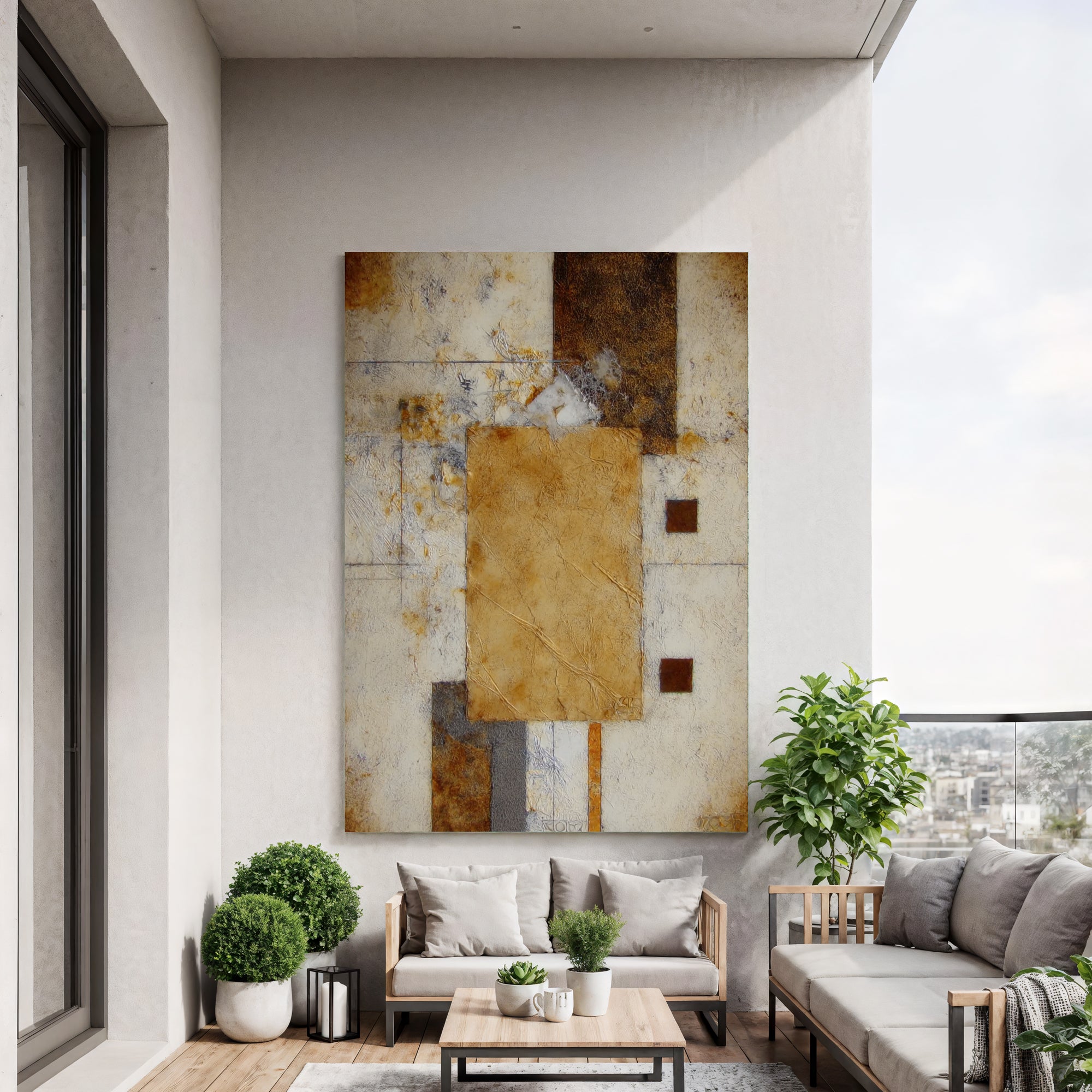 Textured Earthy Abstraction | Warm Hues