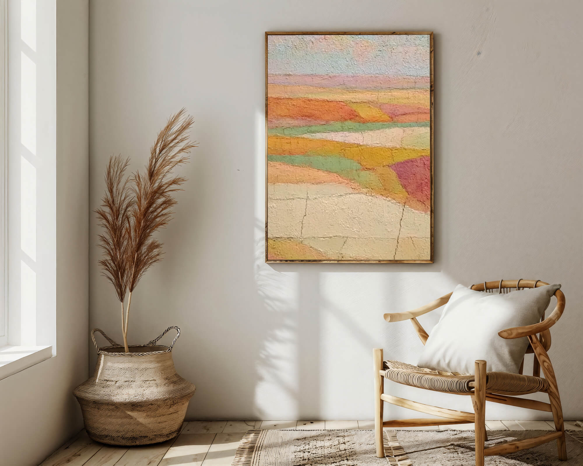 Textured Pastoral Vista | Warm Hues