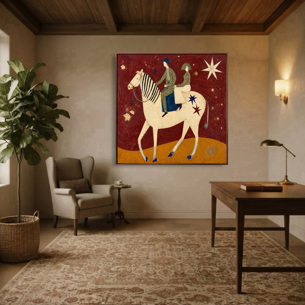 Across A Fairytale — vertical horse & equestrian art, view 1