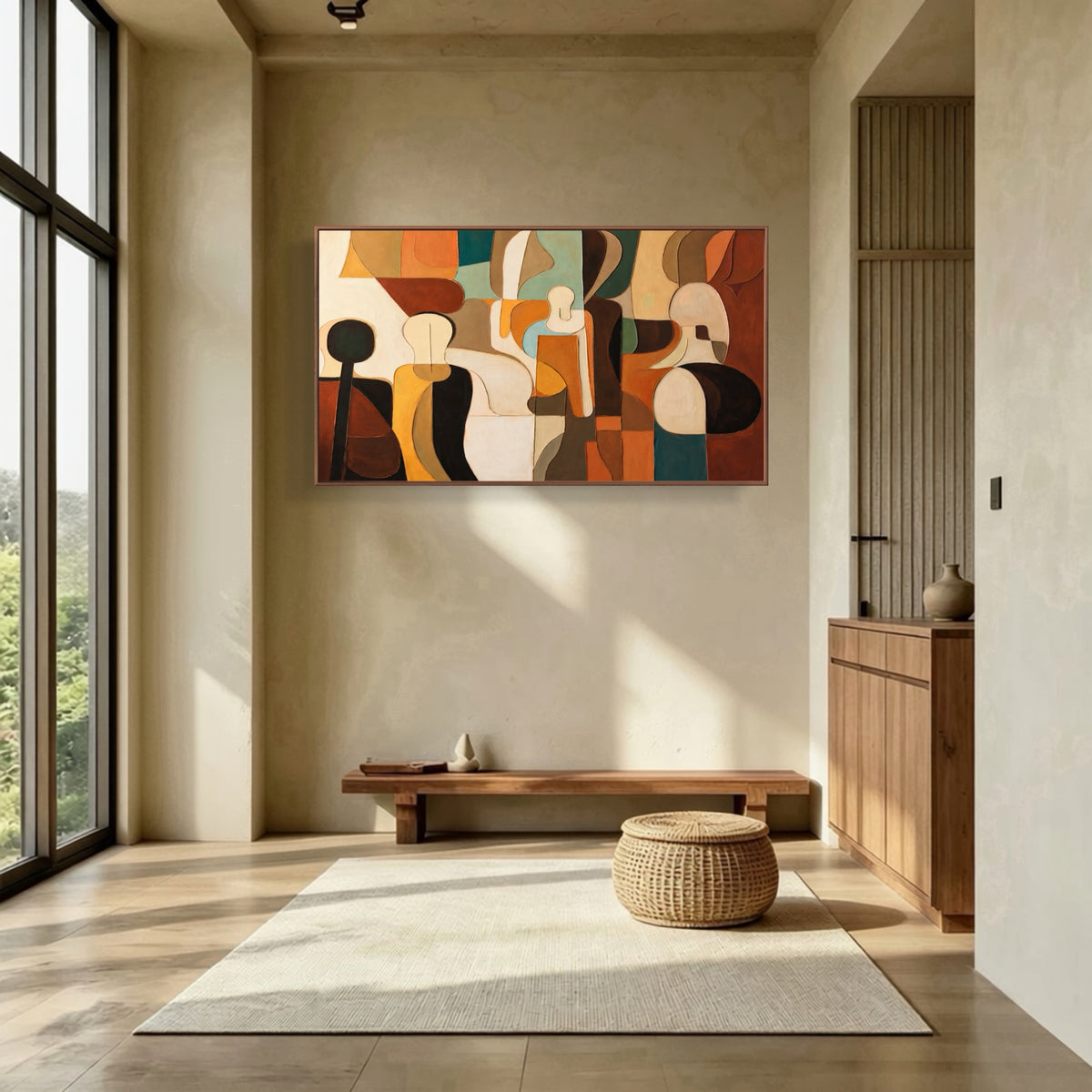 An Afternoon Gathering — horizontal folk & whimsical figure art, view 4