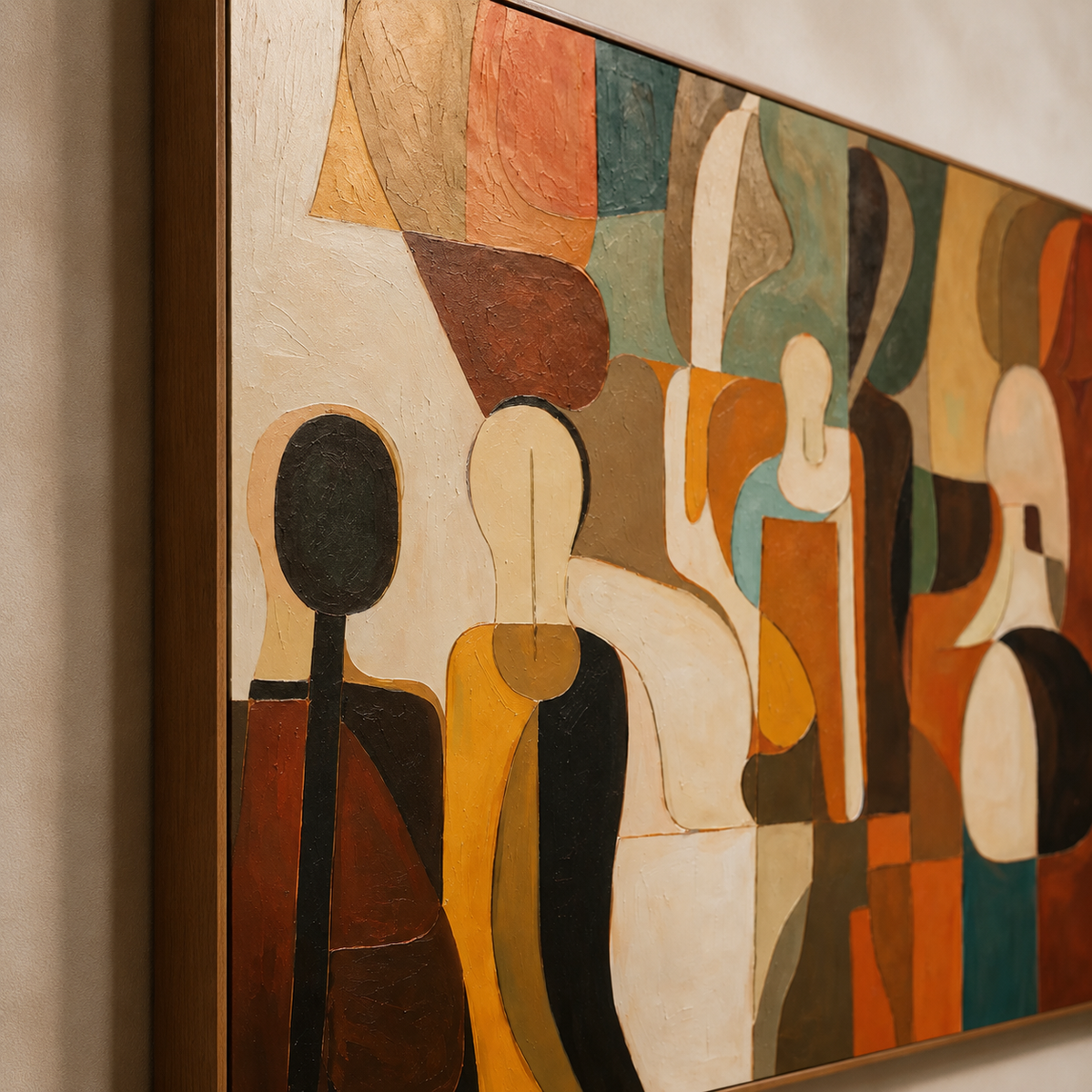An Afternoon Gathering — horizontal folk & whimsical figure art, view 7