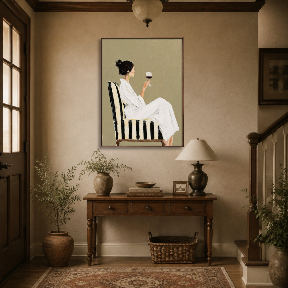 An Afternoon Pause oil painting room view 3