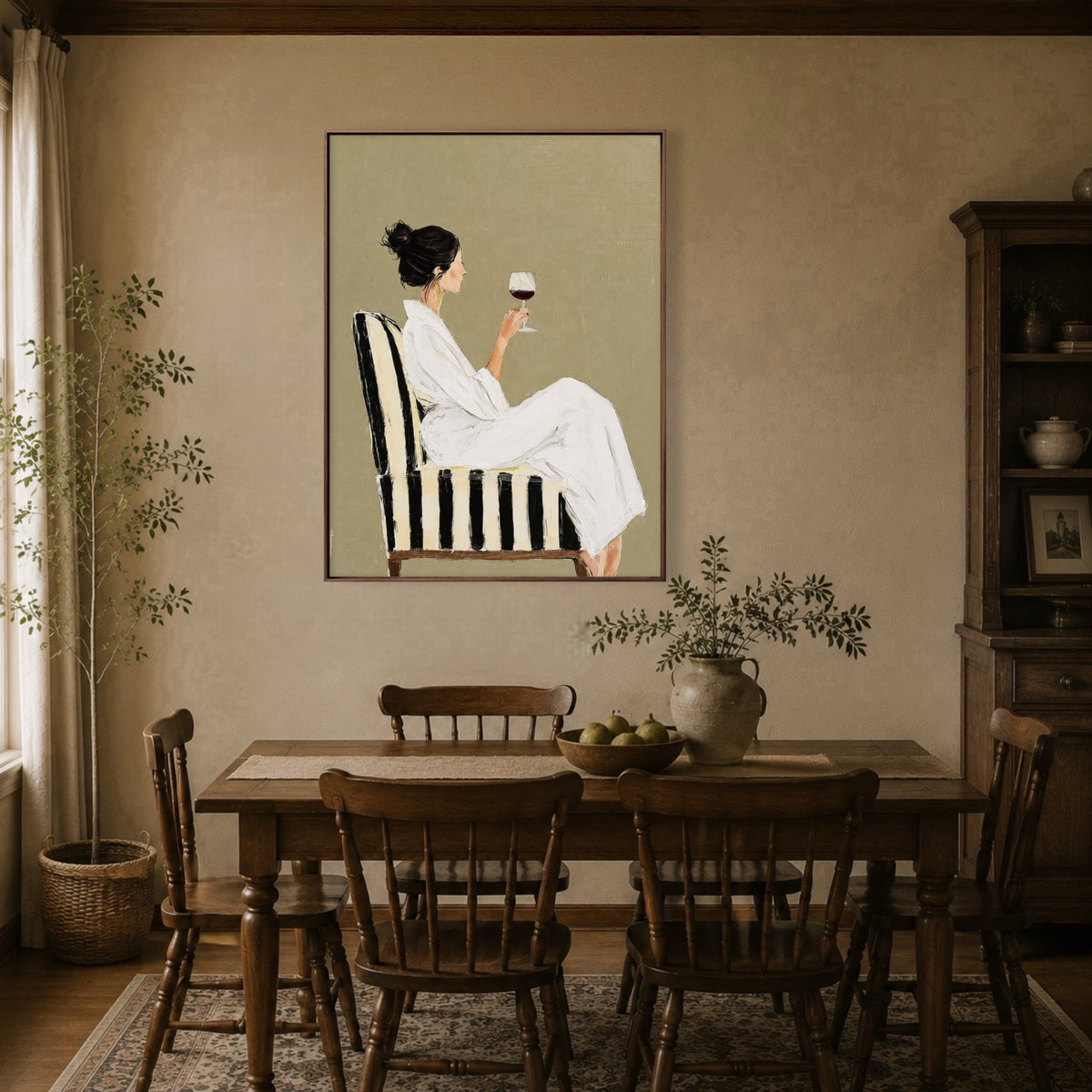 An Afternoon Pause oil painting room view 4