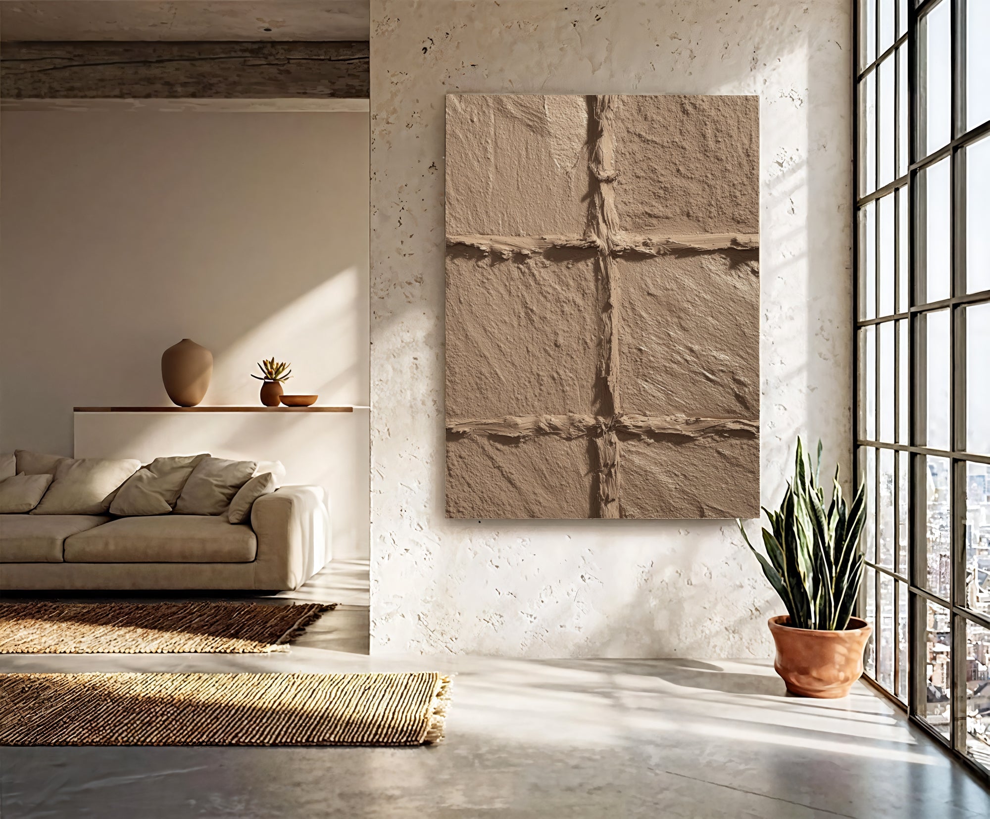 Textured Earthy Lattice | Warm Tones