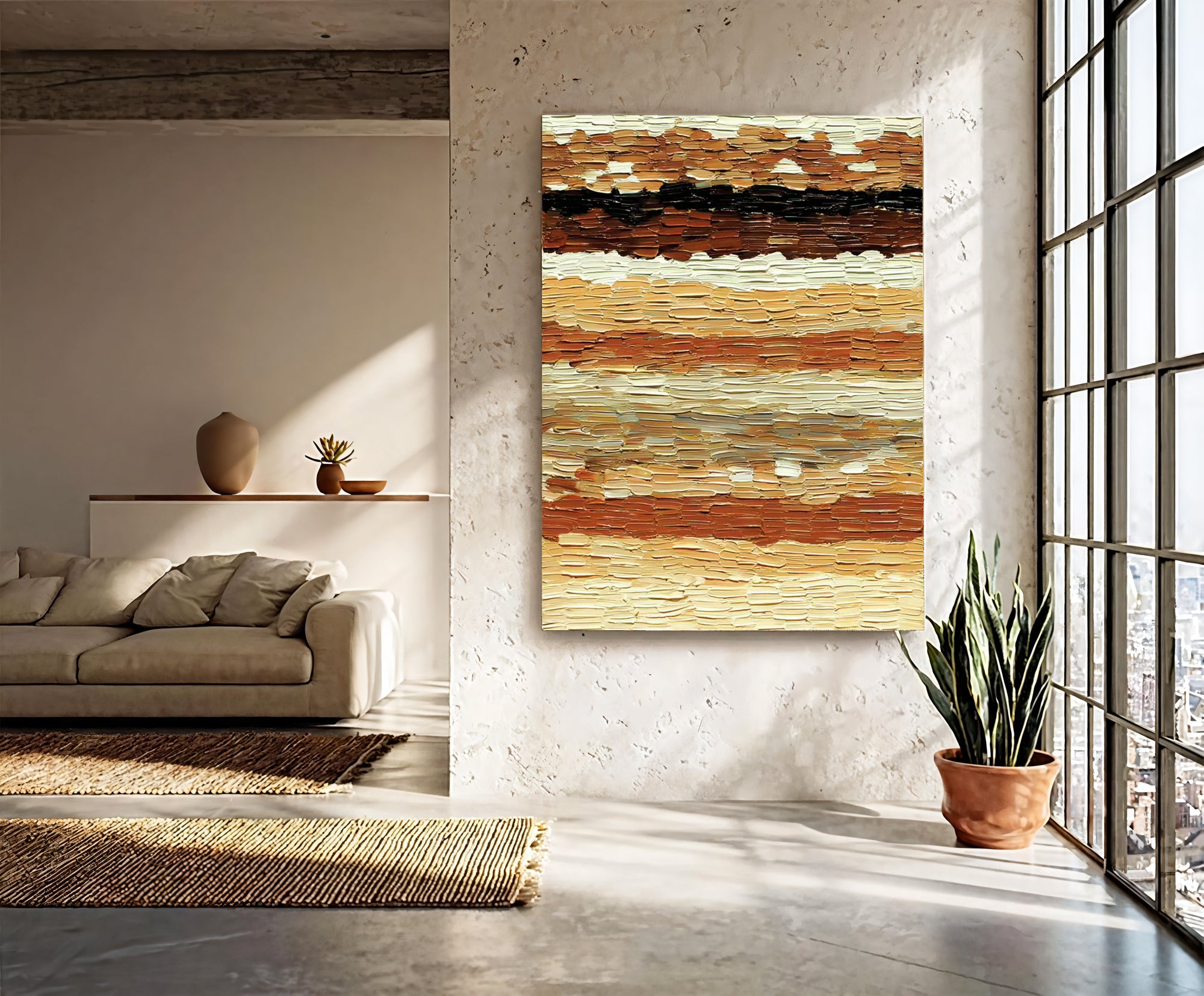 Textured Impasto Warmth | Golden Hues